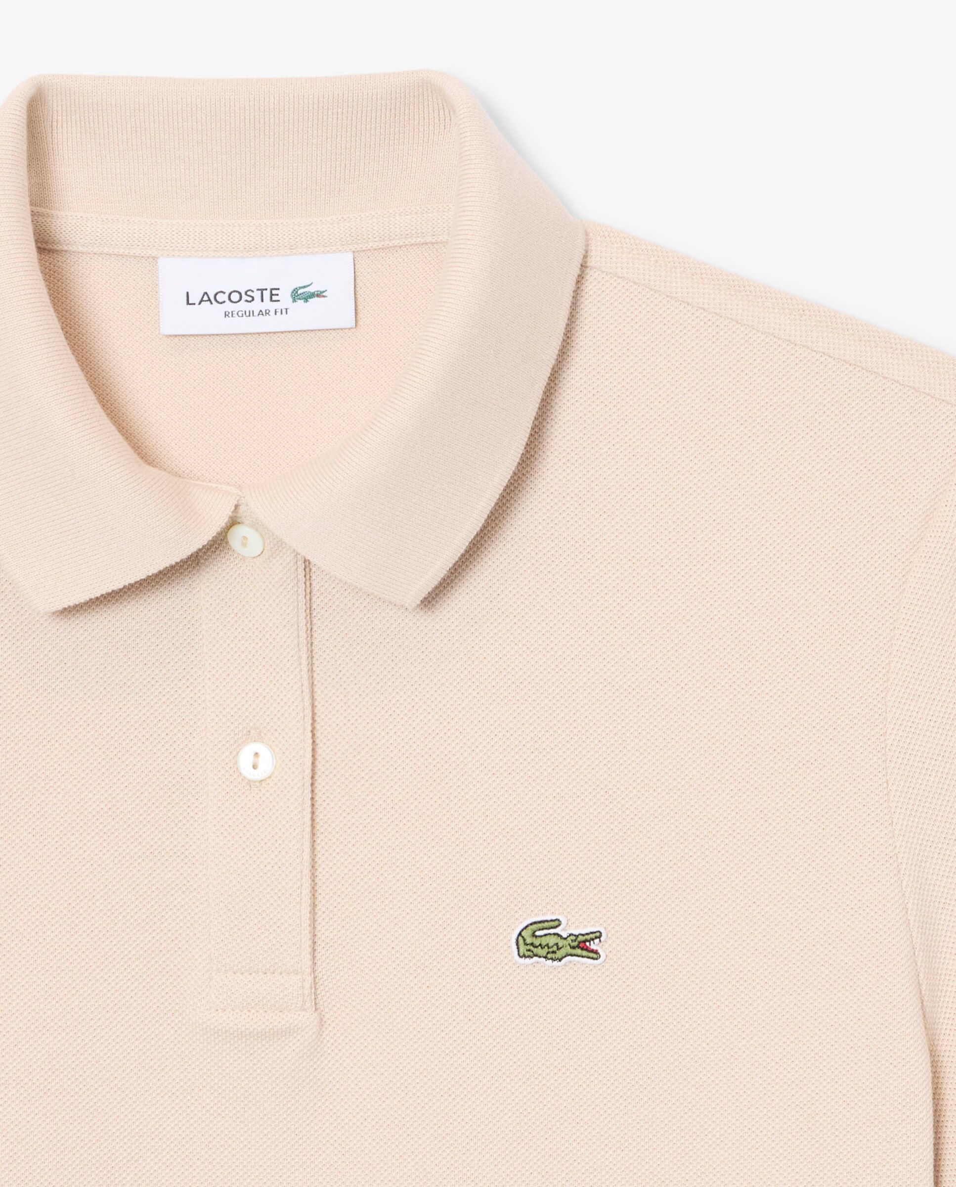 Polo de mujer de corte regular de petit piqué suave de manga corta - Lacoste - Beige Beige-5