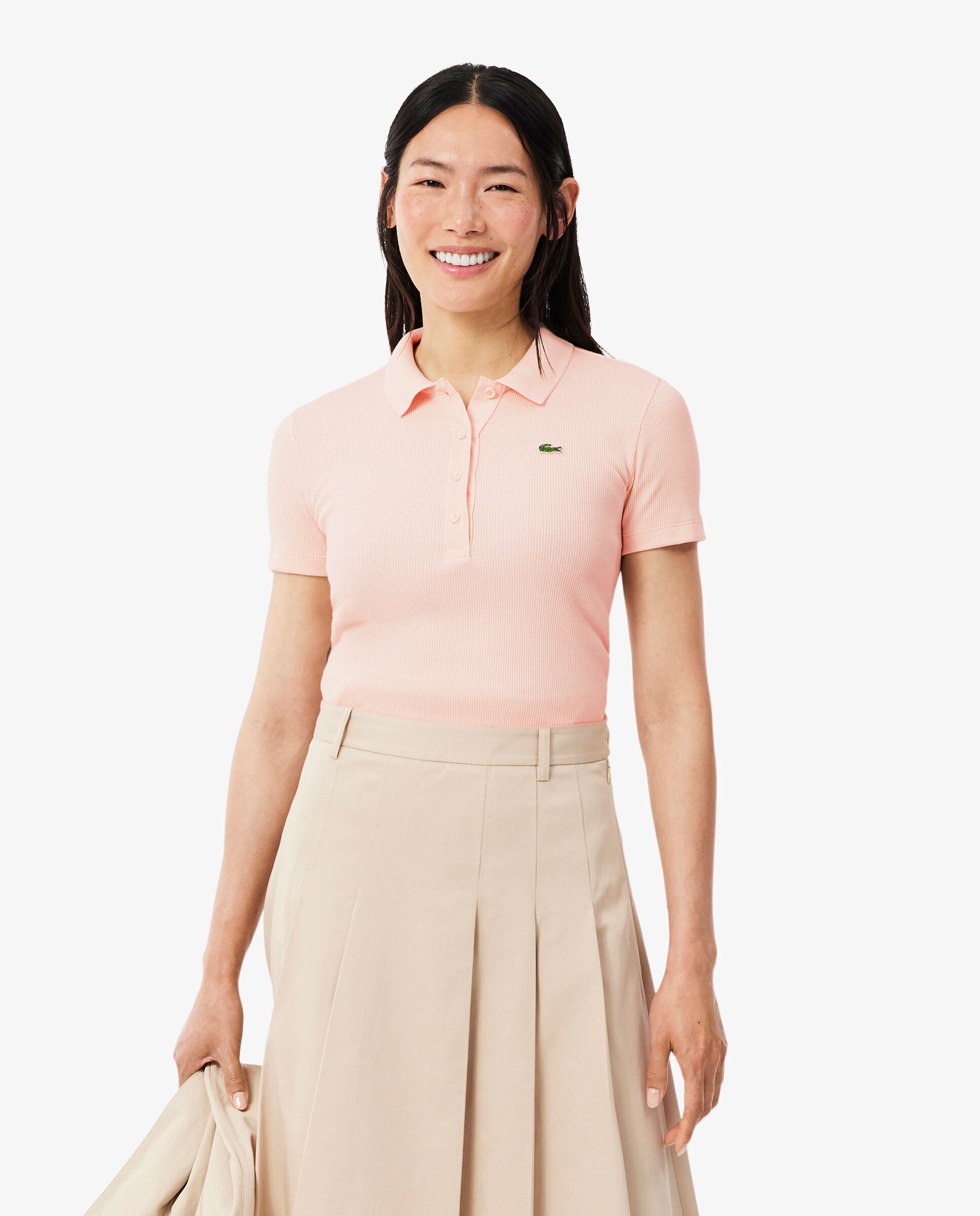 Polo de mujer de manga corta - Lacoste - Rosa Rosa-1