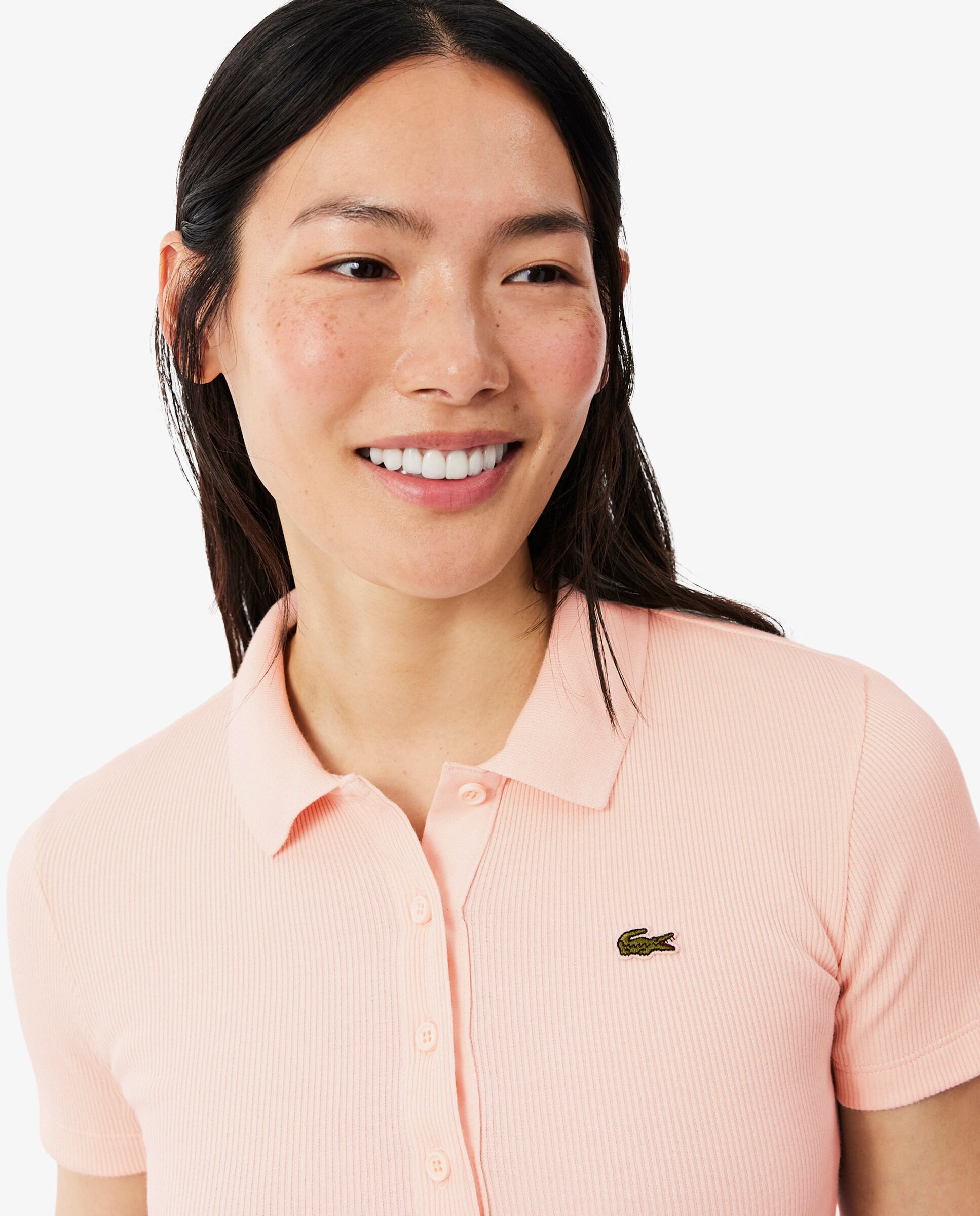 Polo de mujer de manga corta - Lacoste - Rosa Rosa-3