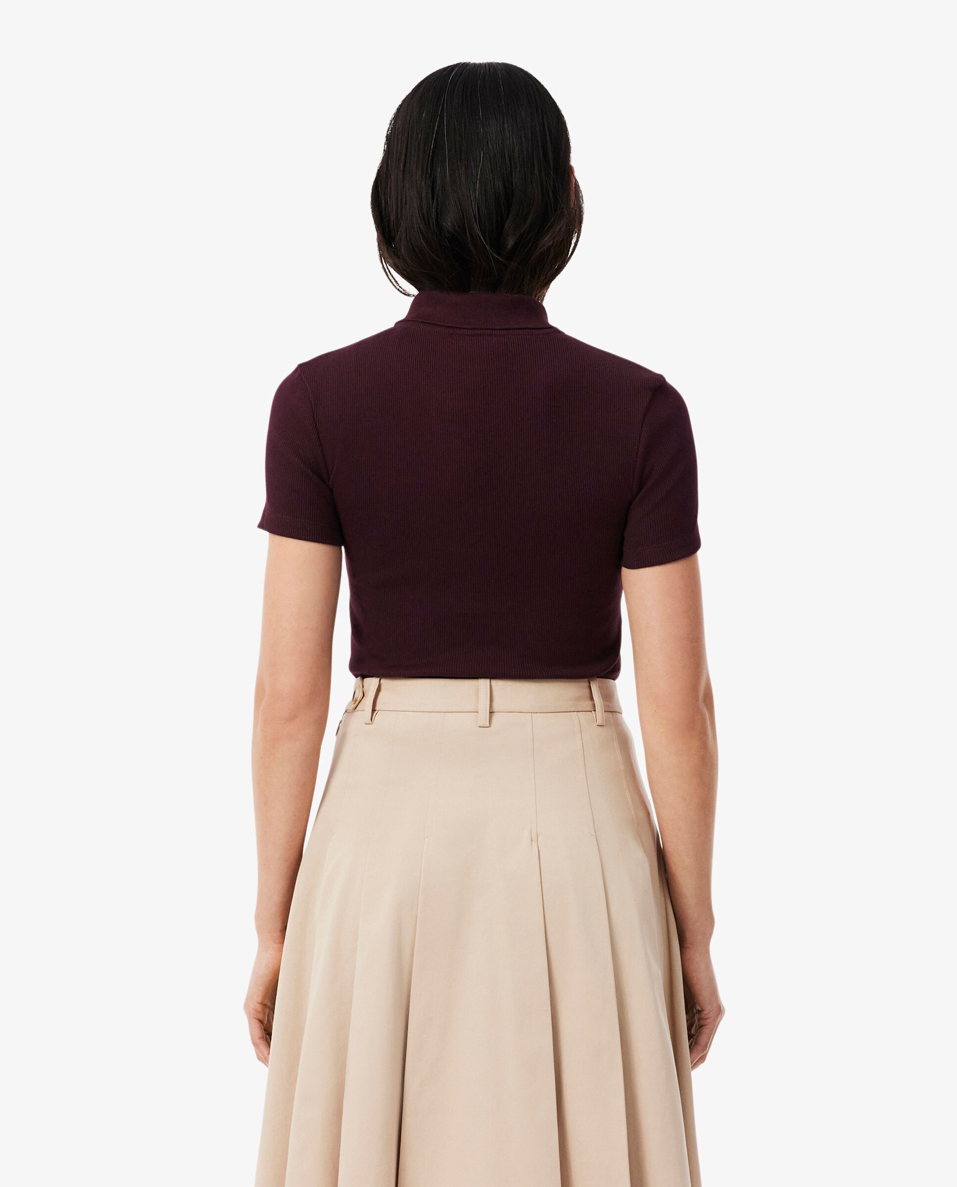 Polo de mujer de manga corta - Lacoste - Marrón Marrón-2