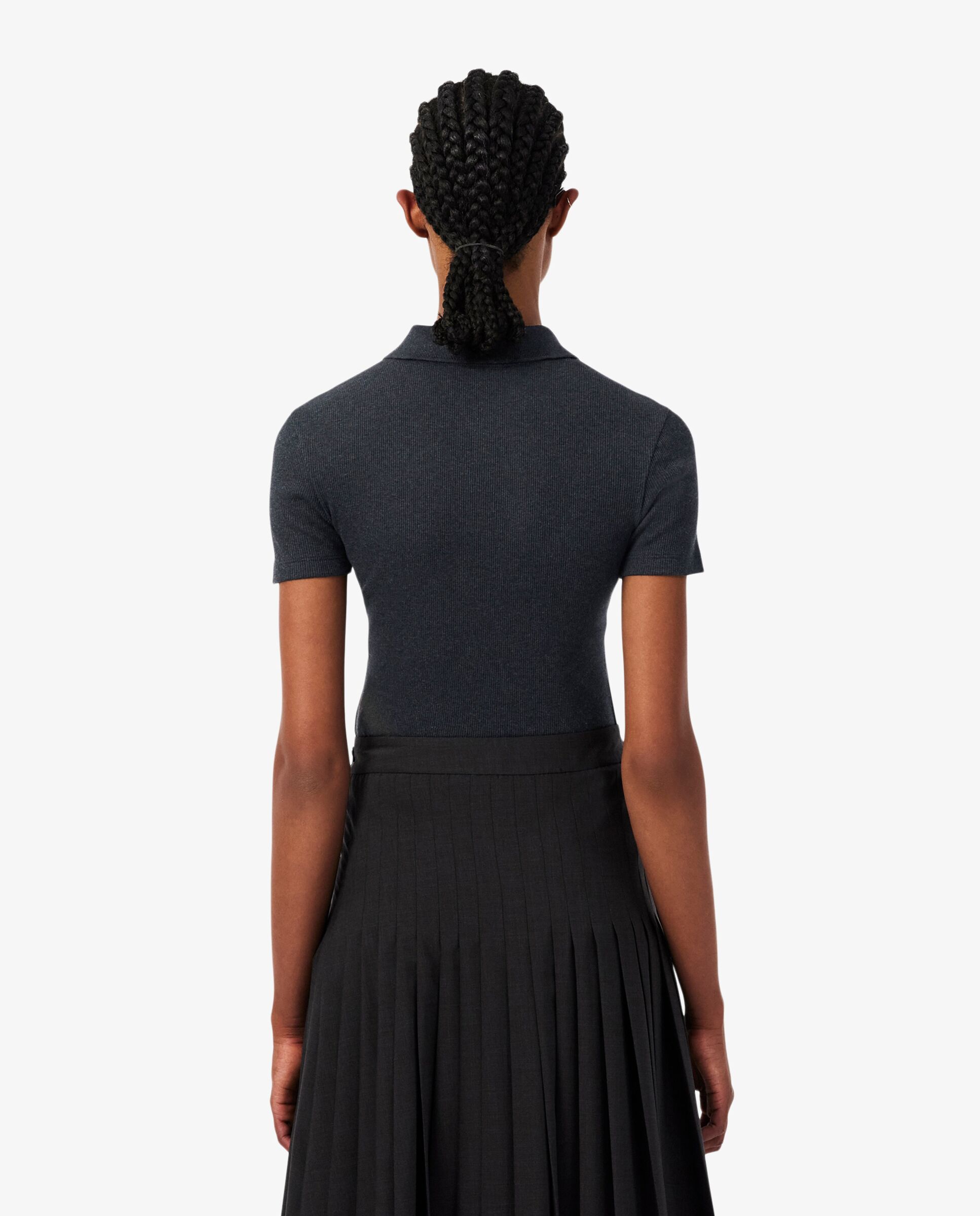 Polo de mujer Lacoste en algodón ecológico - Gris Gris-2