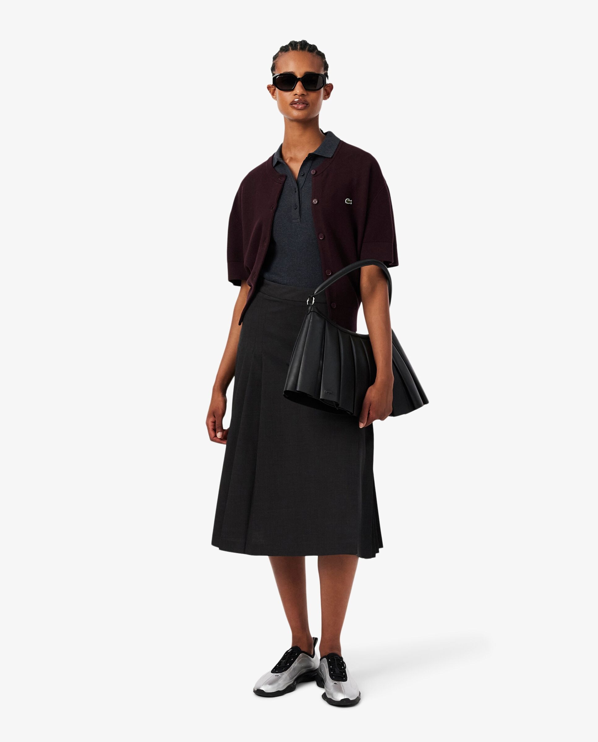 Polo de mujer Lacoste en algodón ecológico - Gris Gris-4
