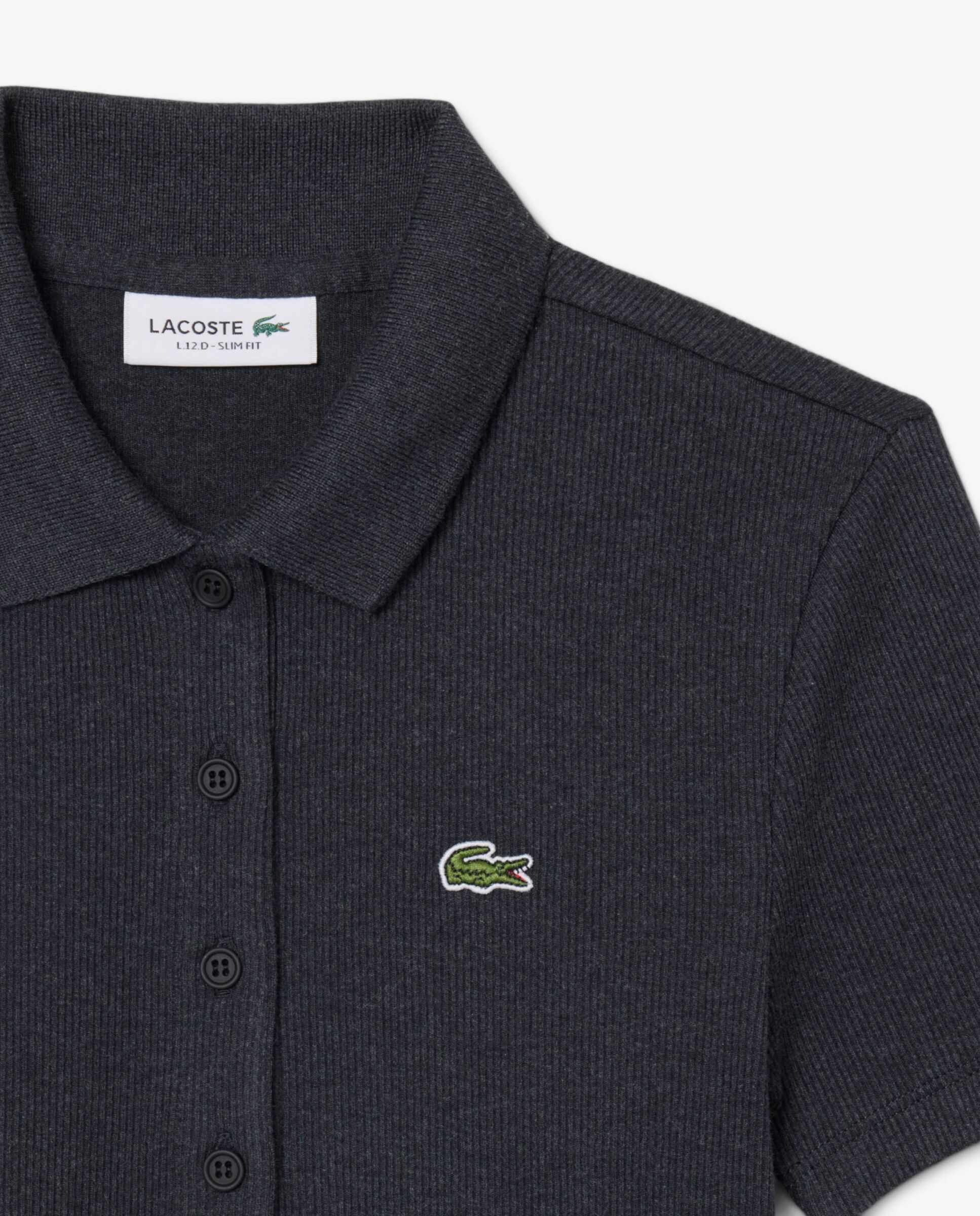 Polo de mujer Lacoste en algodón ecológico - Gris Gris-5