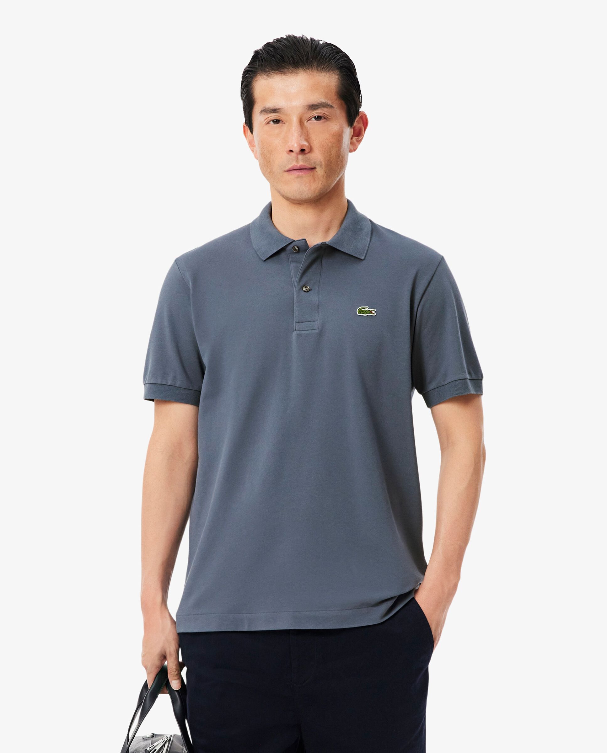 Polo de hombre de corte clásico de manga corta - Lacoste - Gris Gris-1