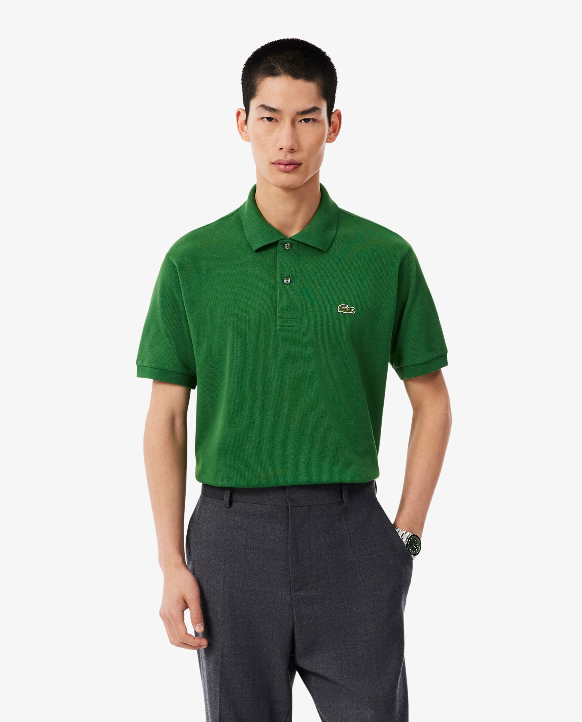 Polo de hombre original de corte clásico de manga corta - Lacoste - Esmeralda Esmeralda-1