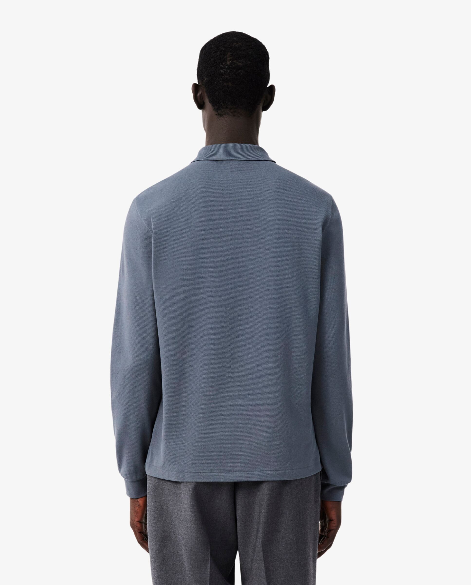 Polo de hombre de corte clásico de manga larga - Lacoste - Gris Gris-2