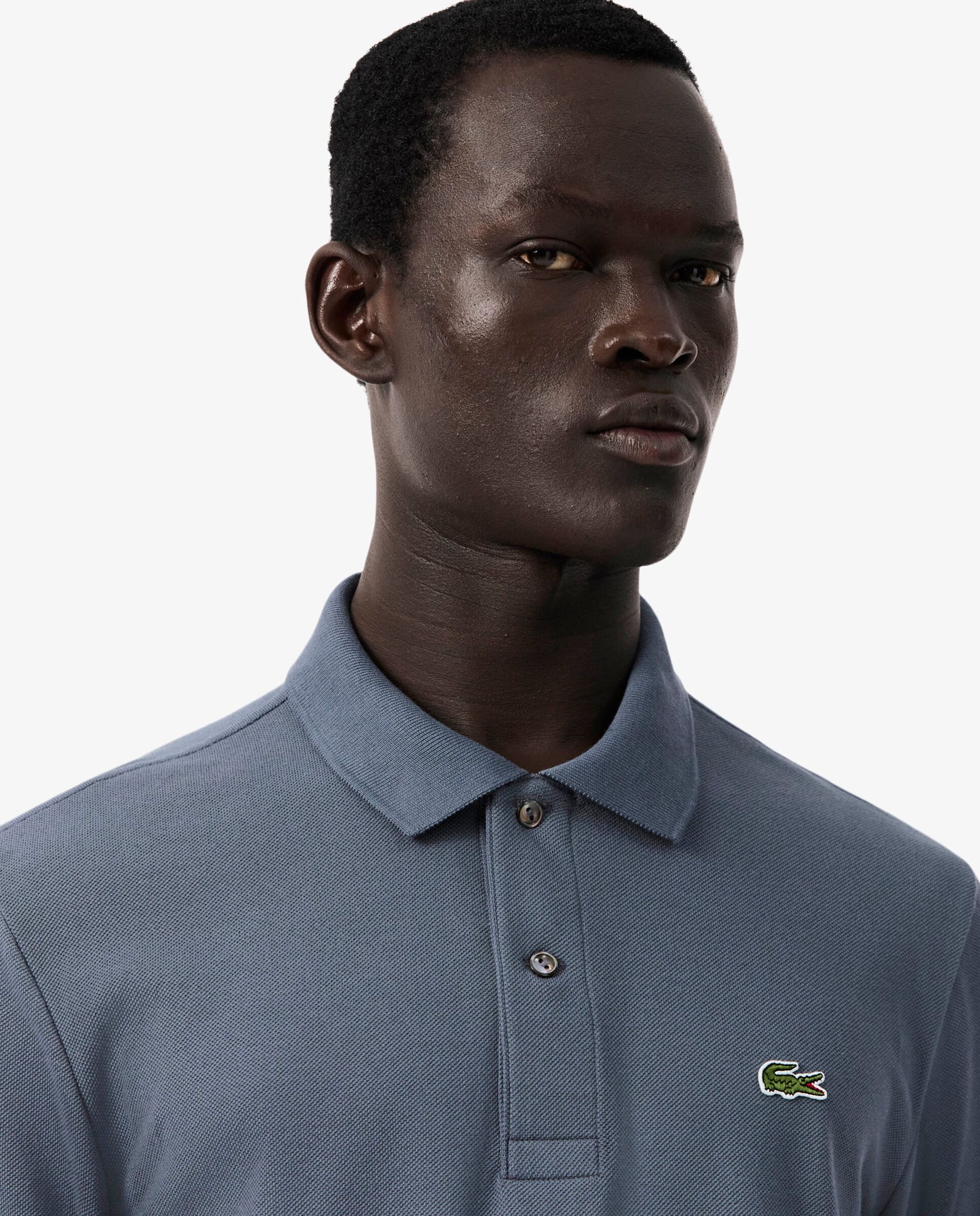 Polo de hombre de corte clásico de manga larga - Lacoste - Gris Gris-3