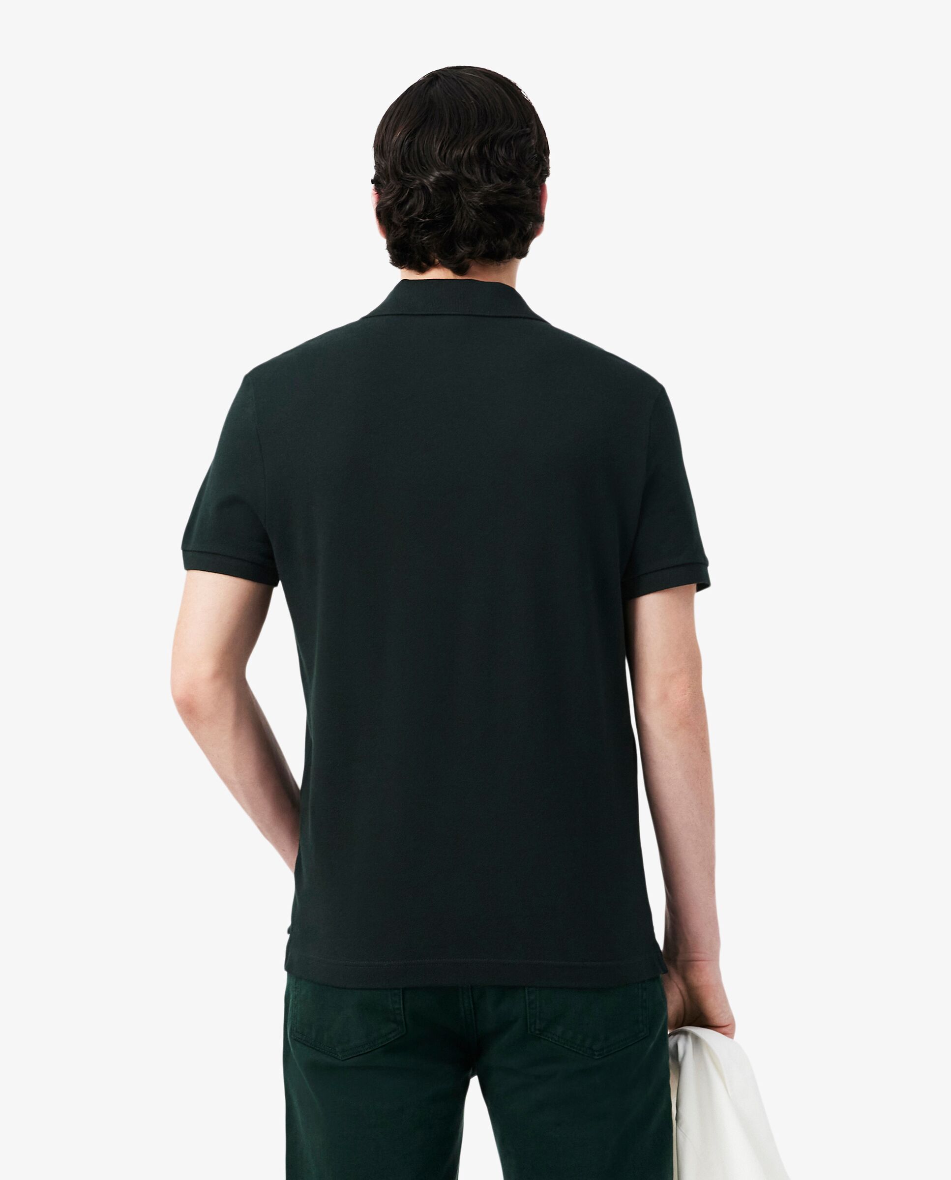 Polo de hombre de piqué de corte ajustado de manga corta - Lacoste - Verde oscuro Verde oscuro-2