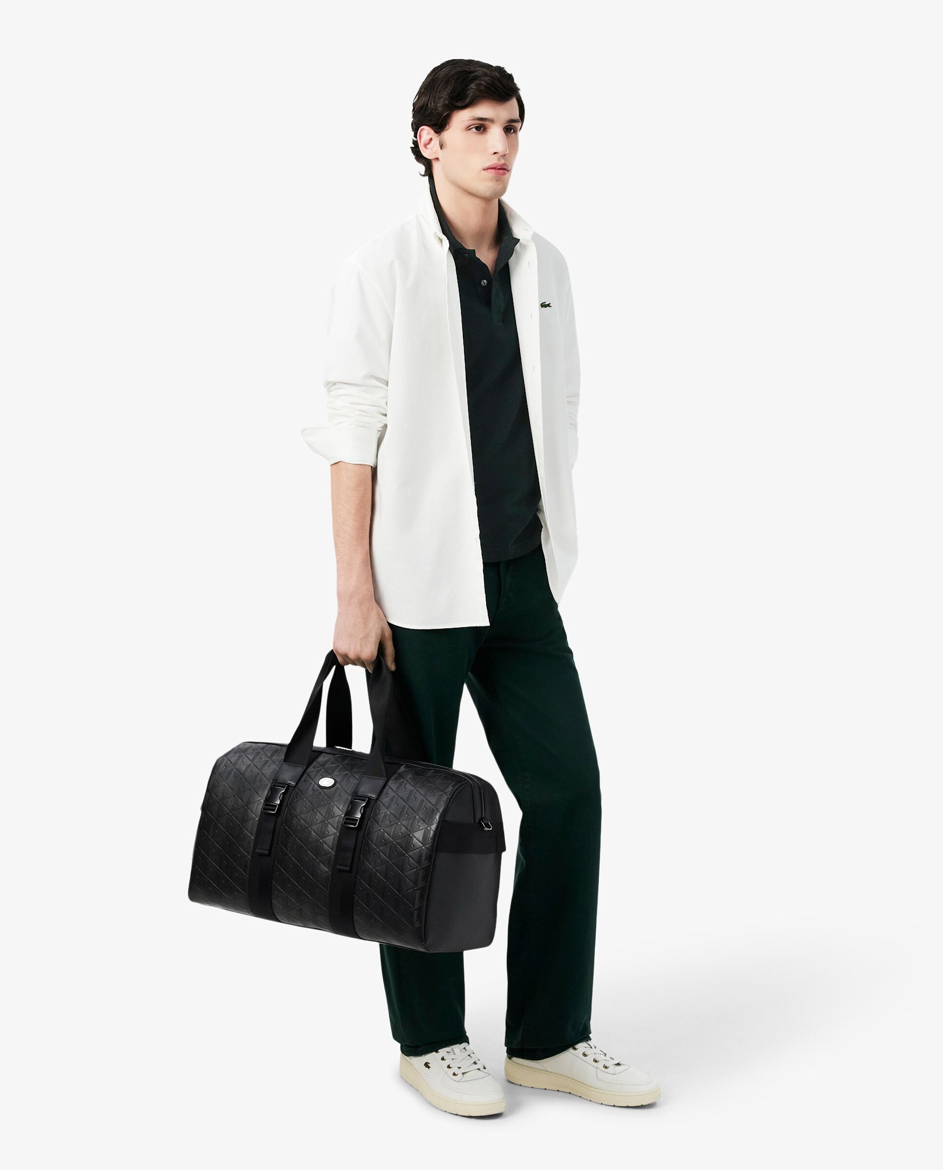 Polo de hombre de piqué de corte ajustado de manga corta - Lacoste - Verde oscuro Verde oscuro-4