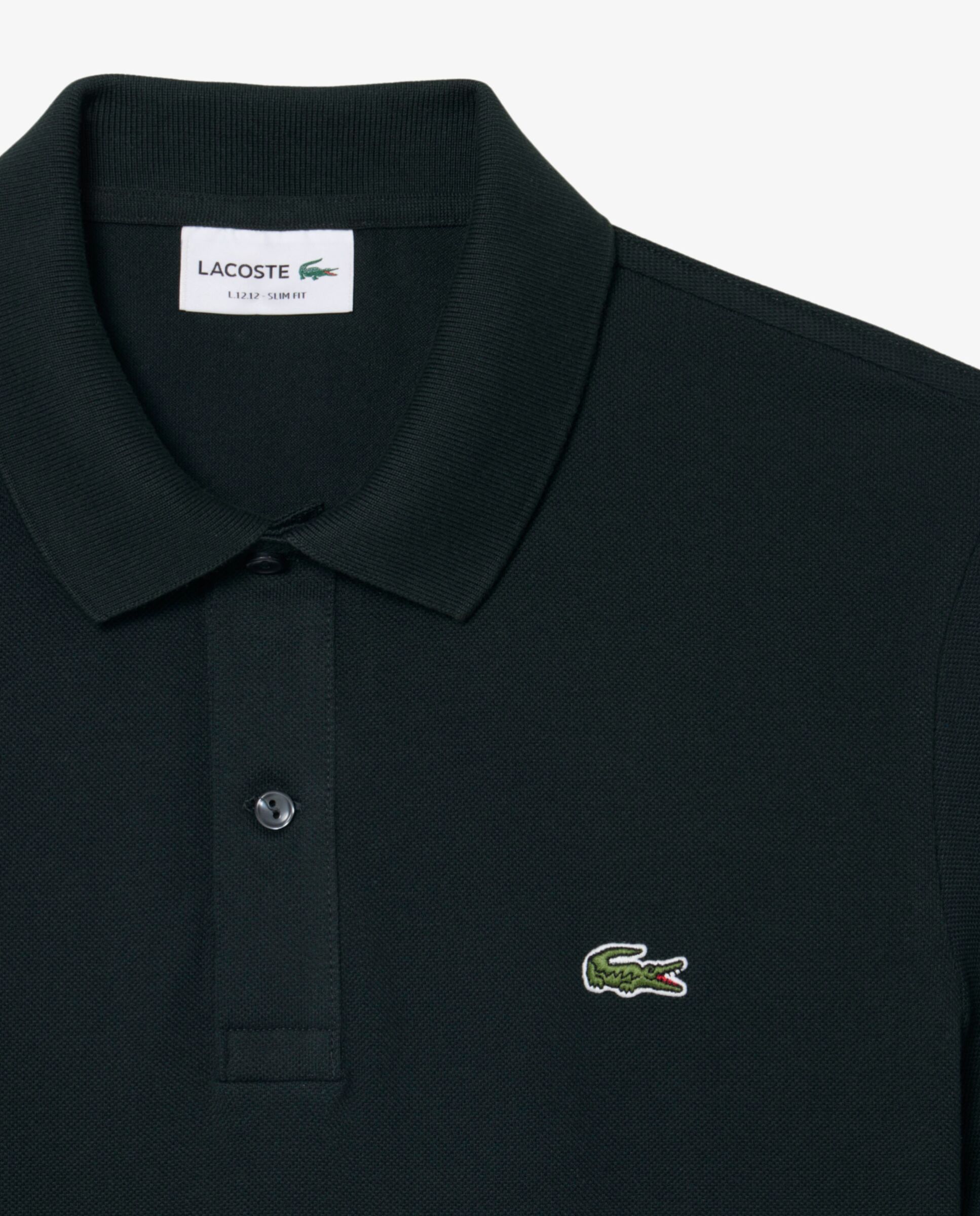 Polo de hombre de piqué de corte ajustado de manga corta - Lacoste - Verde oscuro Verde oscuro-5