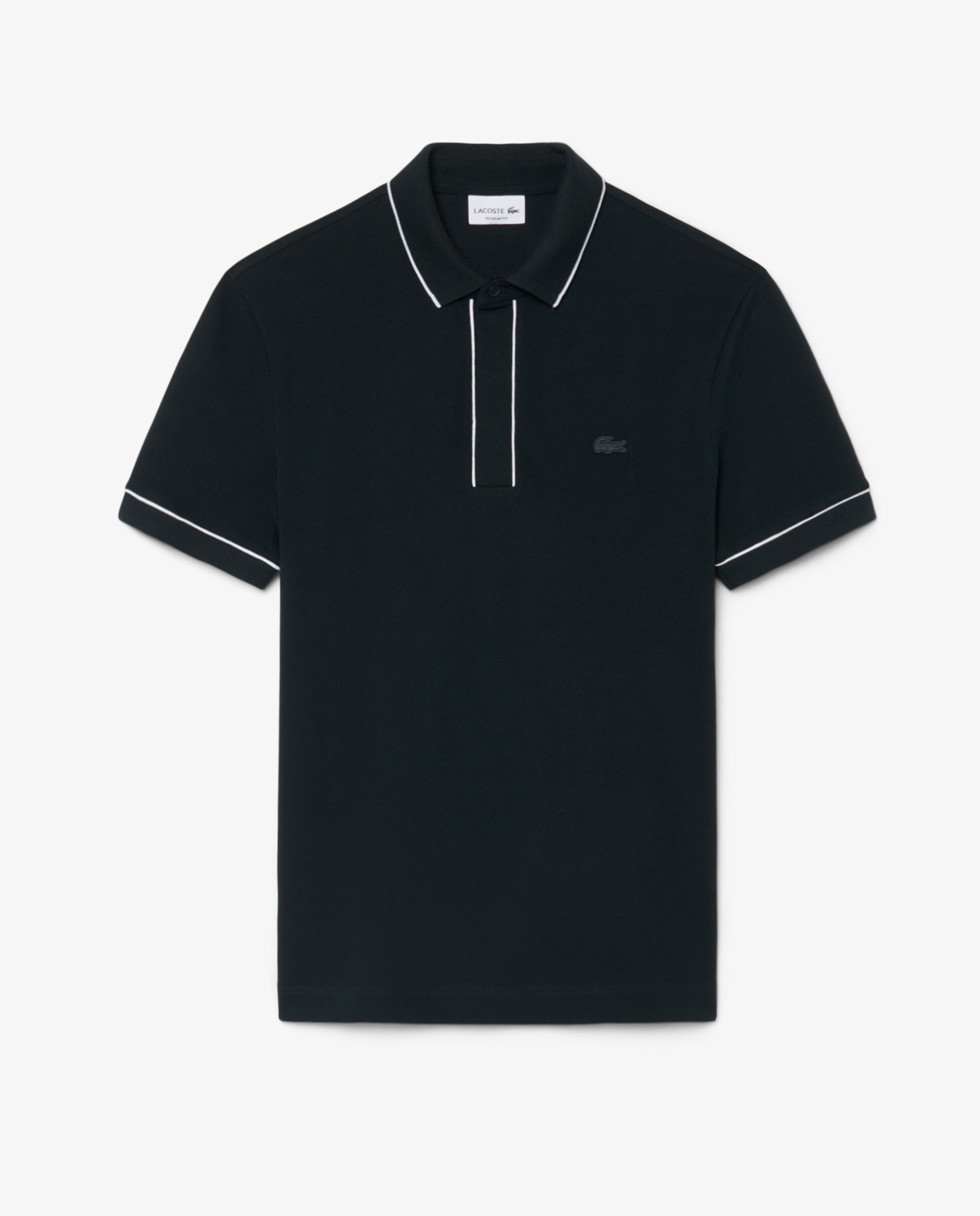 Polo de hombre Smart Paris en algodón stretch con ribete a contraste de manga corta - Lacoste - Verde oscuro Verde oscuro-5