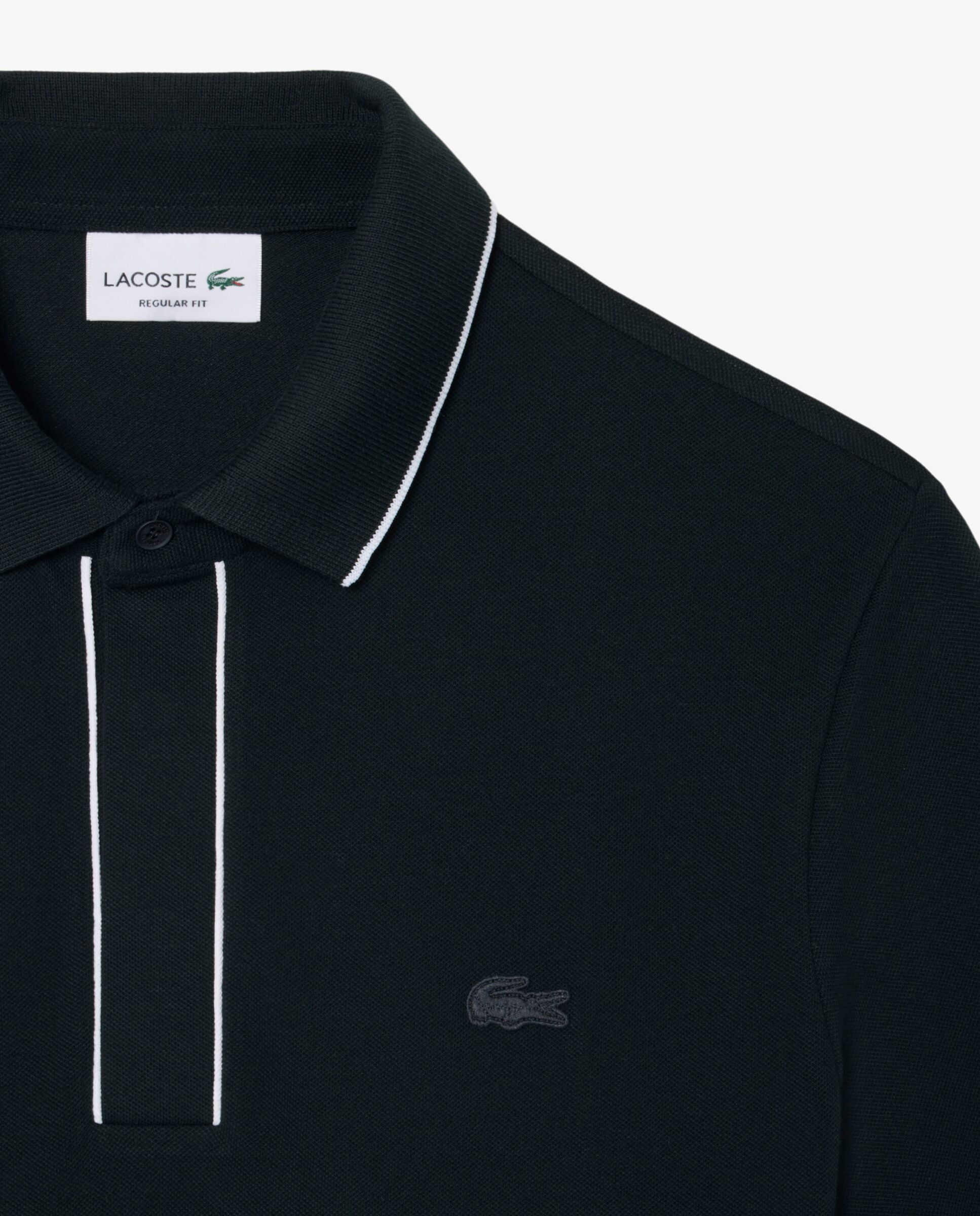 Polo de hombre Smart Paris en algodón stretch con ribete a contraste de manga corta - Lacoste - Verde oscuro Verde oscuro-4