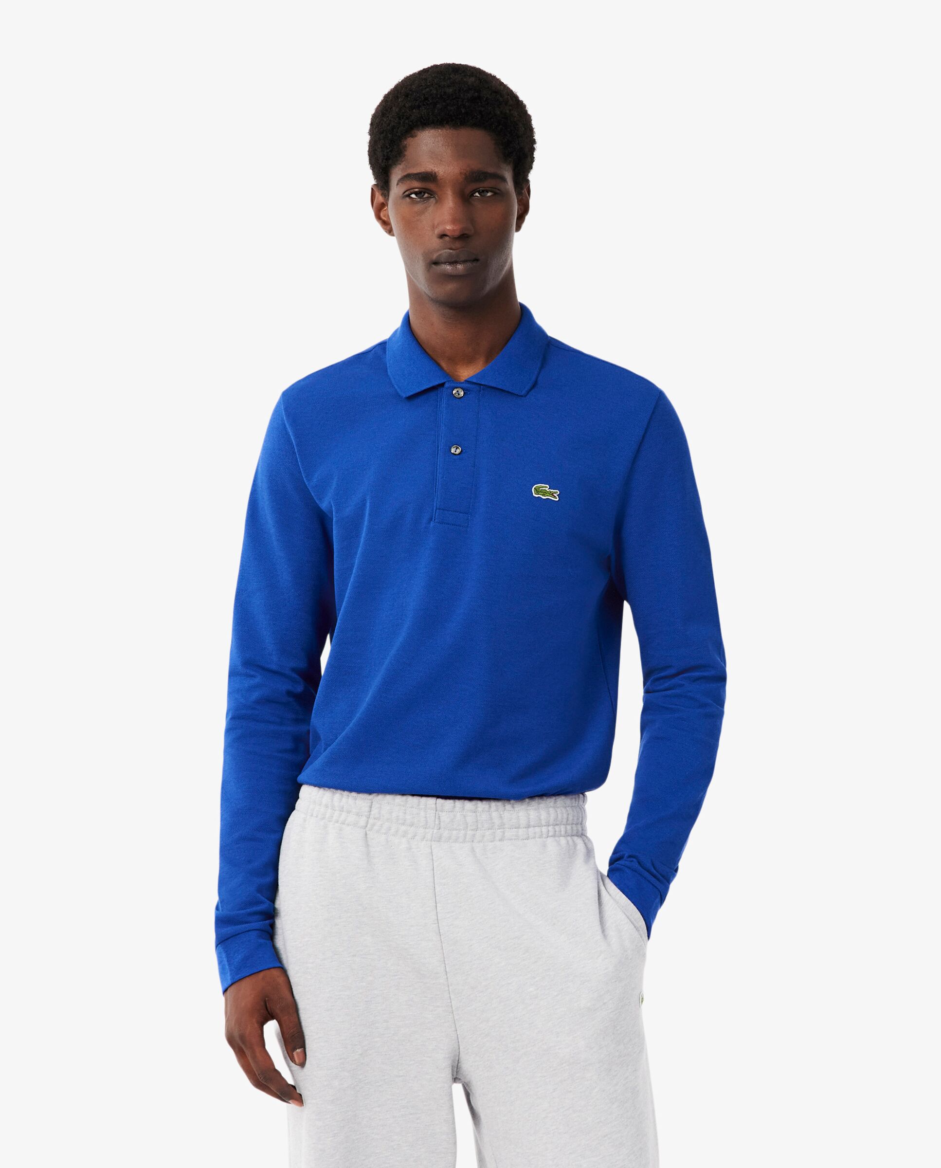 Polo de hombre de corte clásico de manga larga - Lacoste - Azul Océano Azul Océano-1
