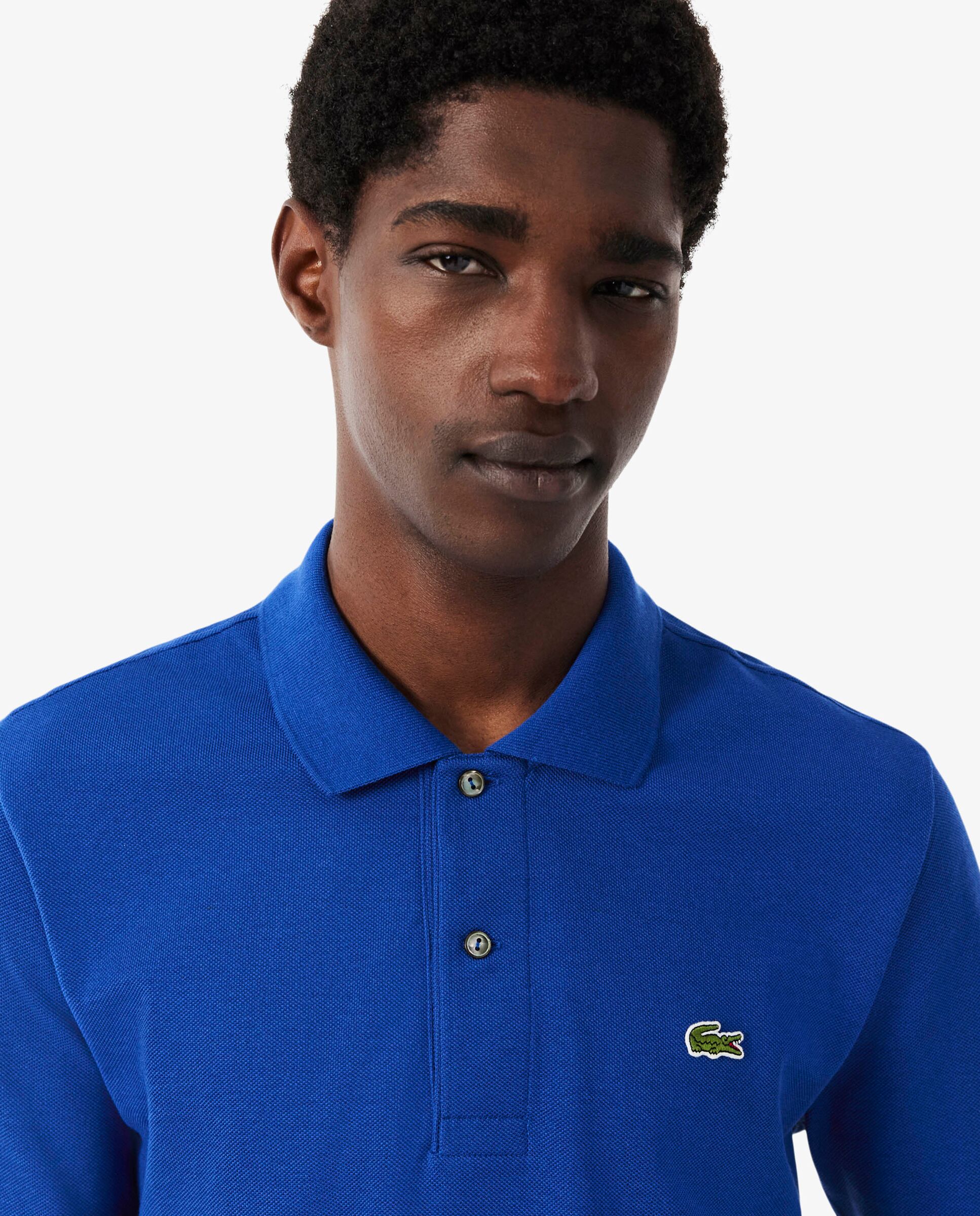 Polo de hombre de corte clásico de manga larga - Lacoste - Azul Océano Azul Océano-3