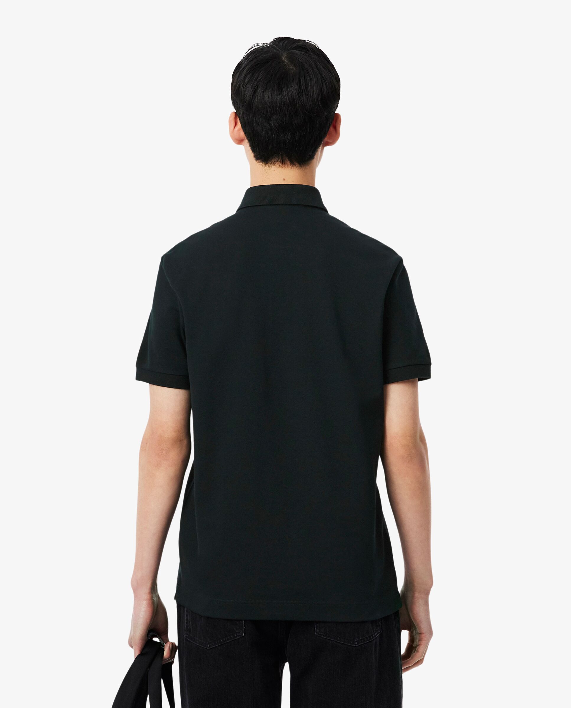 Polo de hombre de corte regular paris de piqué elástico de manga corta - Lacoste - Negro / Verde Negro / Verde-2