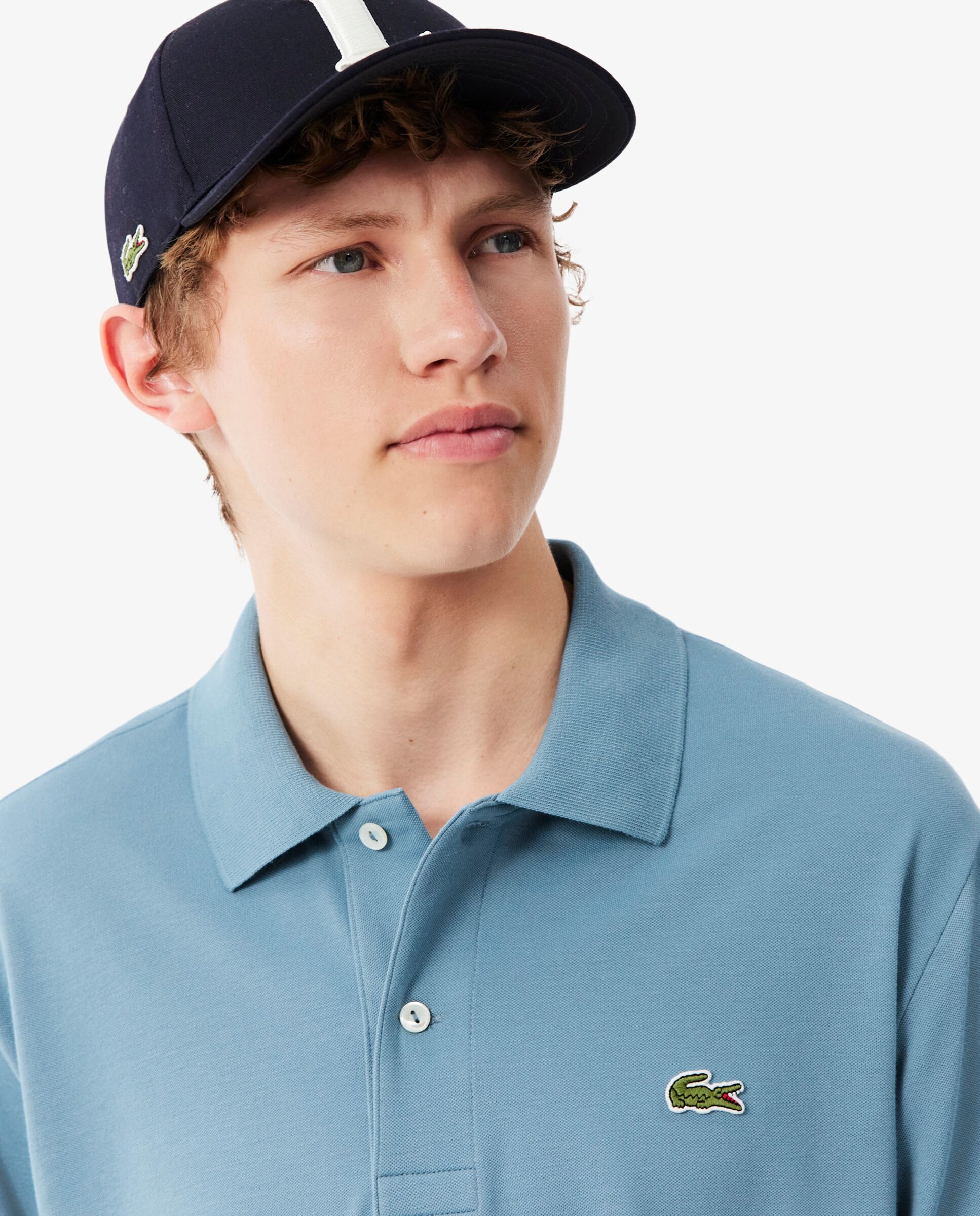 Polo de hombre de corte clásico LIGHT de manga corta - Lacoste - Azul anticuario Azul anticuario-3