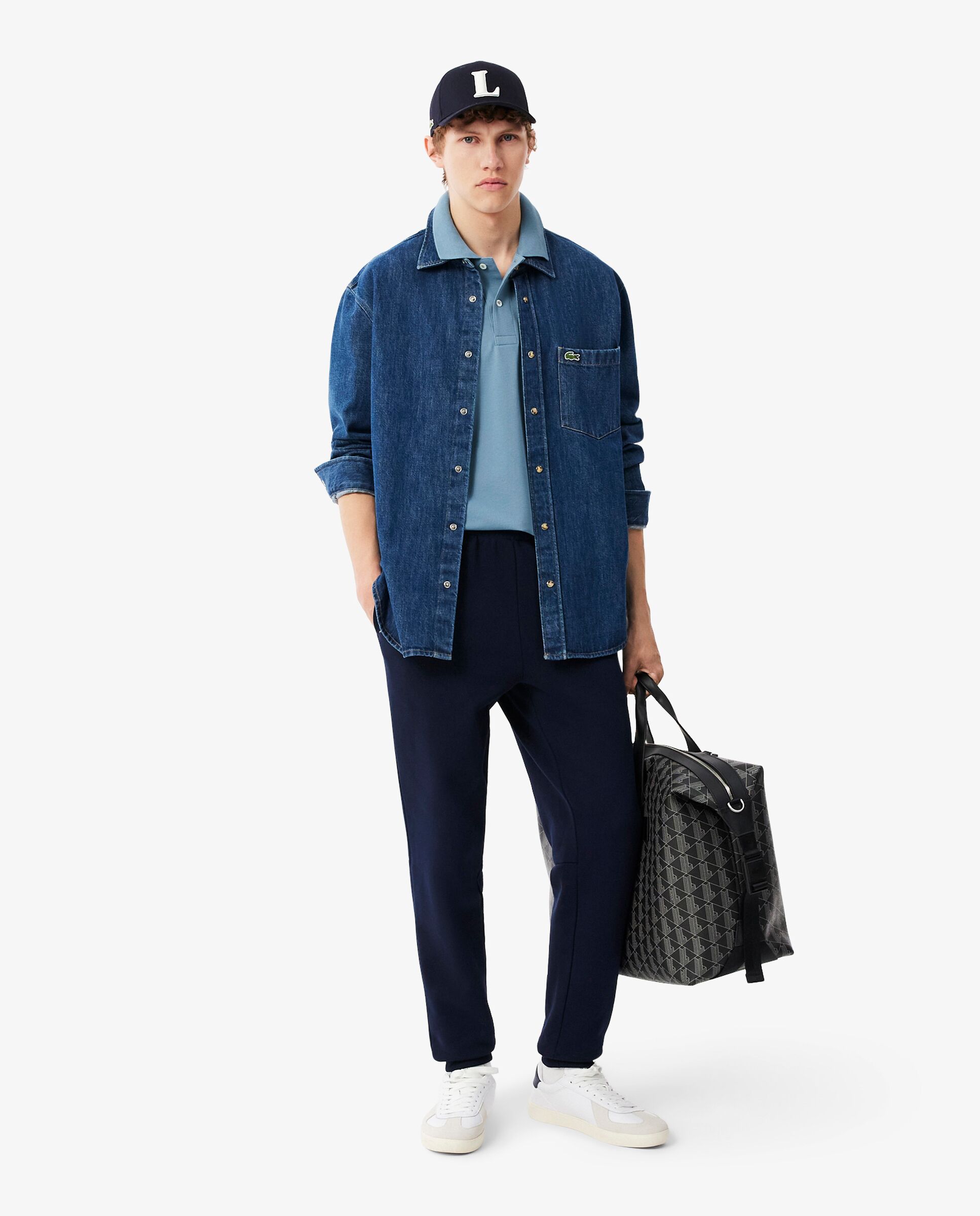 Polo de hombre de corte clásico LIGHT de manga corta - Lacoste - Azul anticuario Azul anticuario-4