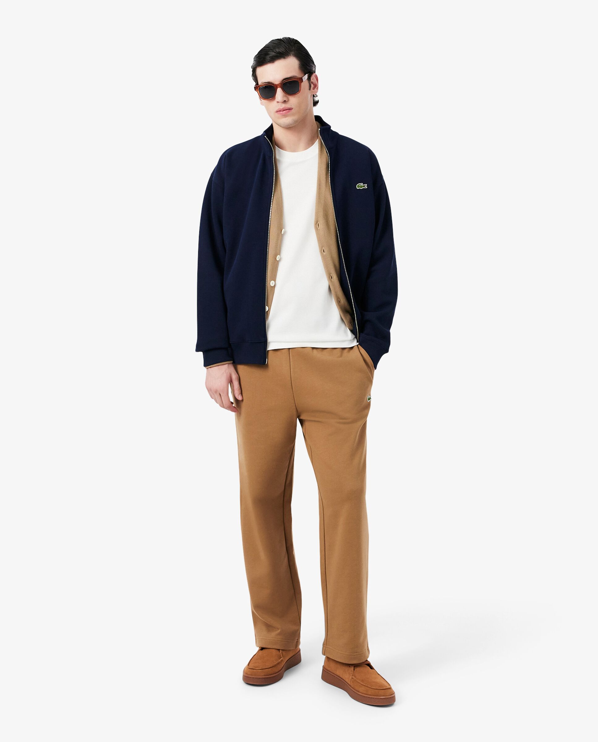 Camiseta de hombre de piqué de algodón pima en azul de manga corta - Lacoste - Blanco Blanco-4