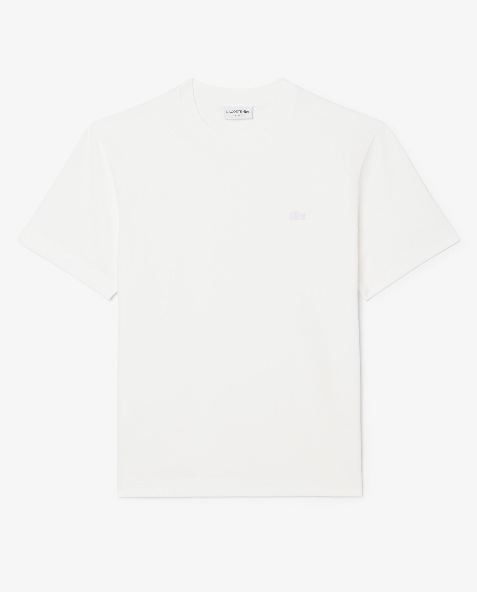 Camiseta de hombre de piqué de algodón pima en azul de manga corta - Lacoste - Blanco Blanco-6