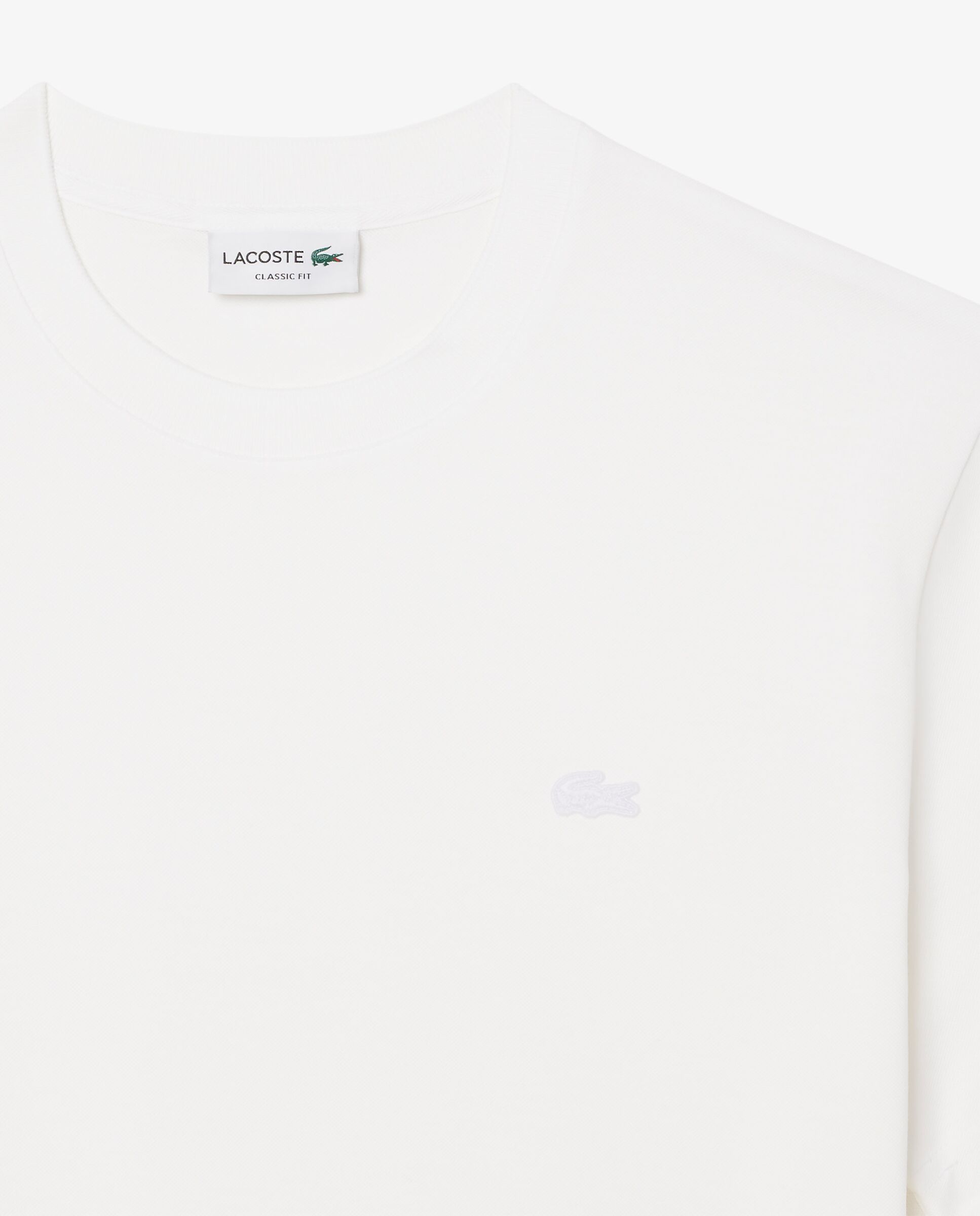 Camiseta de hombre de piqué de algodón pima en azul de manga corta - Lacoste - Blanco Blanco-5