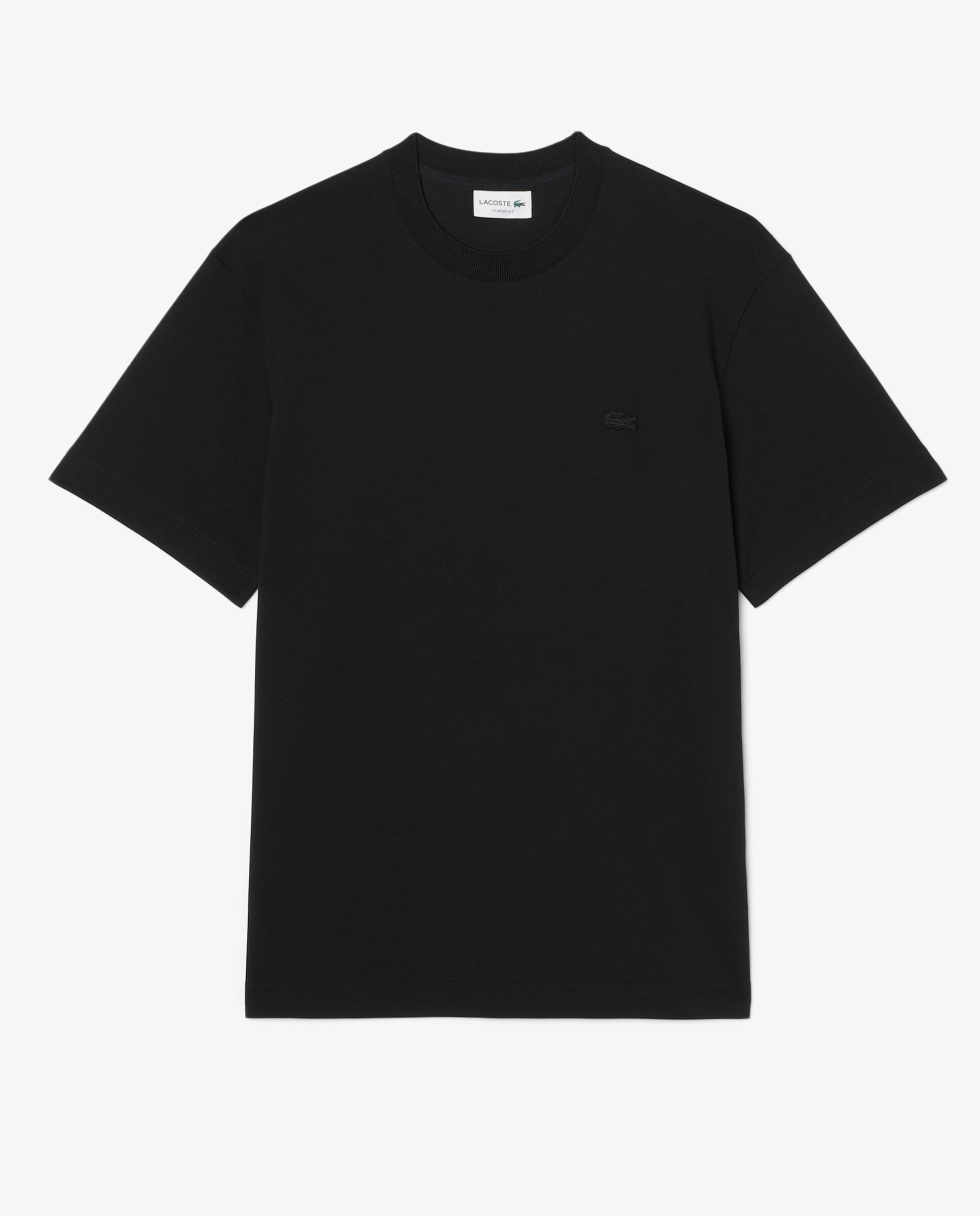Camiseta de hombre de piqué de algodón pima en azul de manga corta - Lacoste - Negro Negro-6