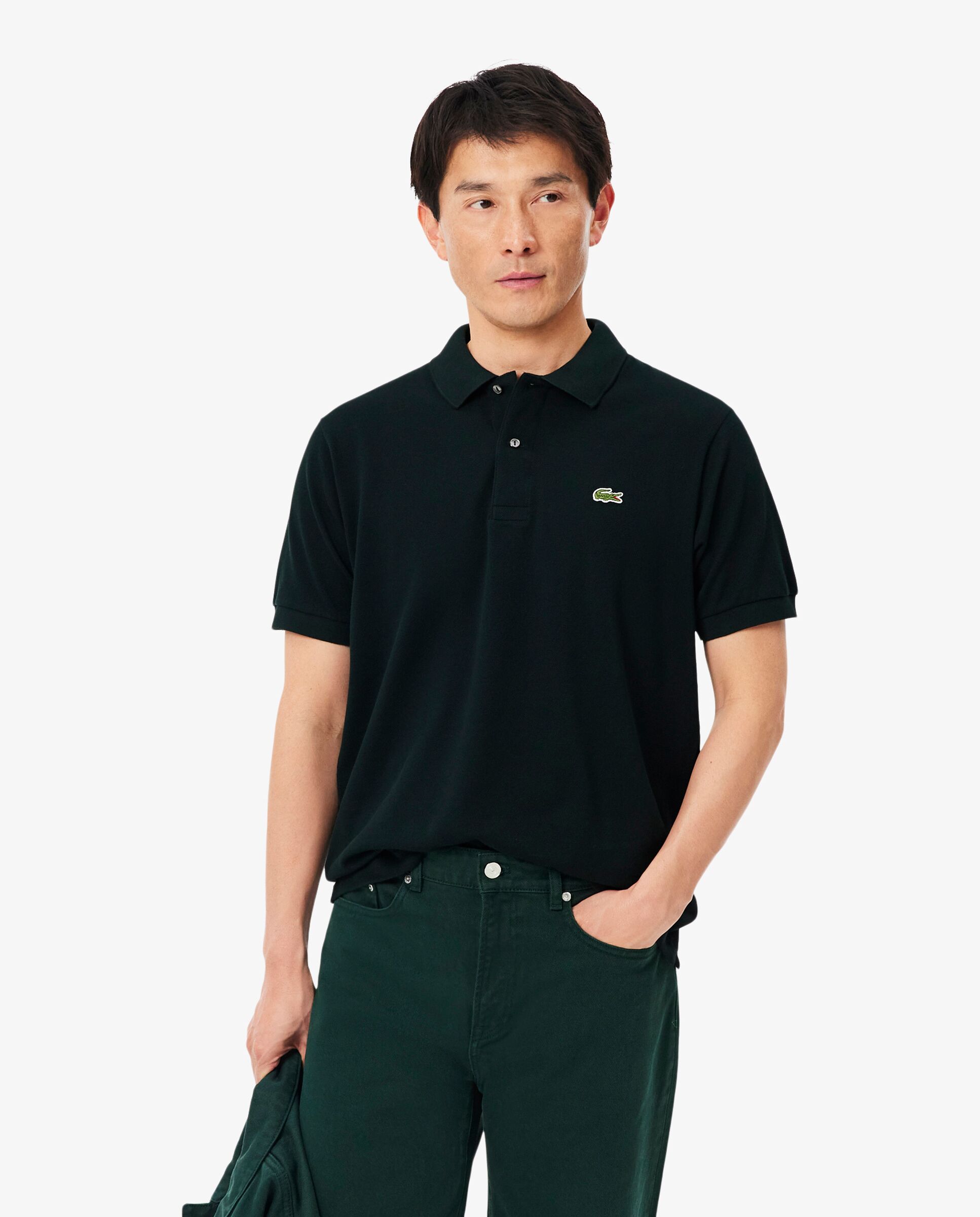 Polo de hombre original de corte clásico de manga corta - Lacoste - Verde oscuro Verde oscuro-1