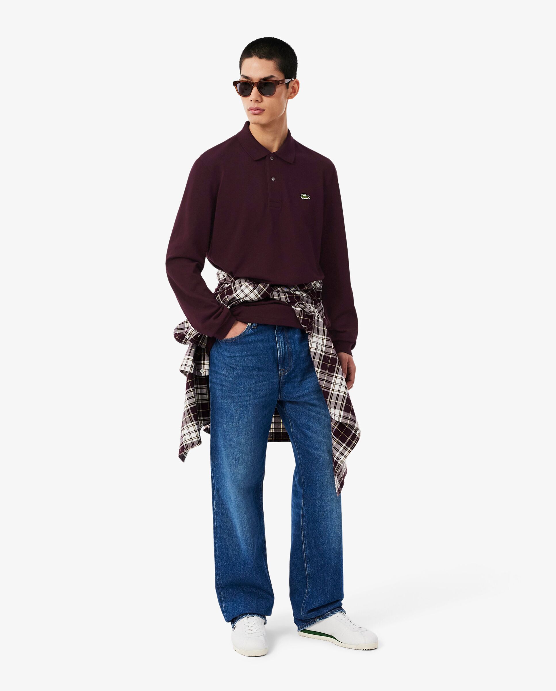 Polo de hombre de corte clásico de manga larga - Lacoste - Marrón Marrón-4