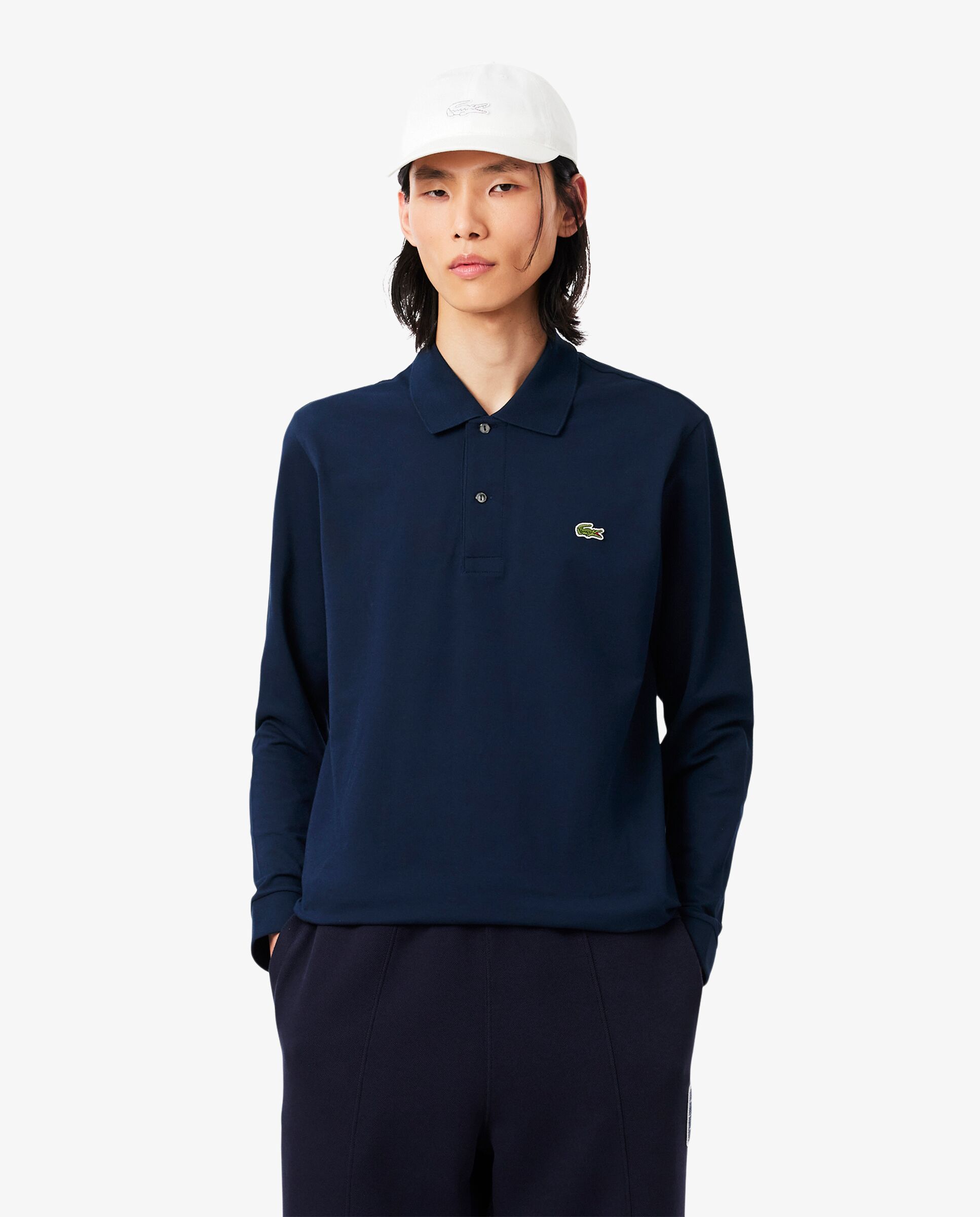 Polo de hombre de manga larga light de corte clásico en verde - Lacoste - Azul marino Azul marino-1