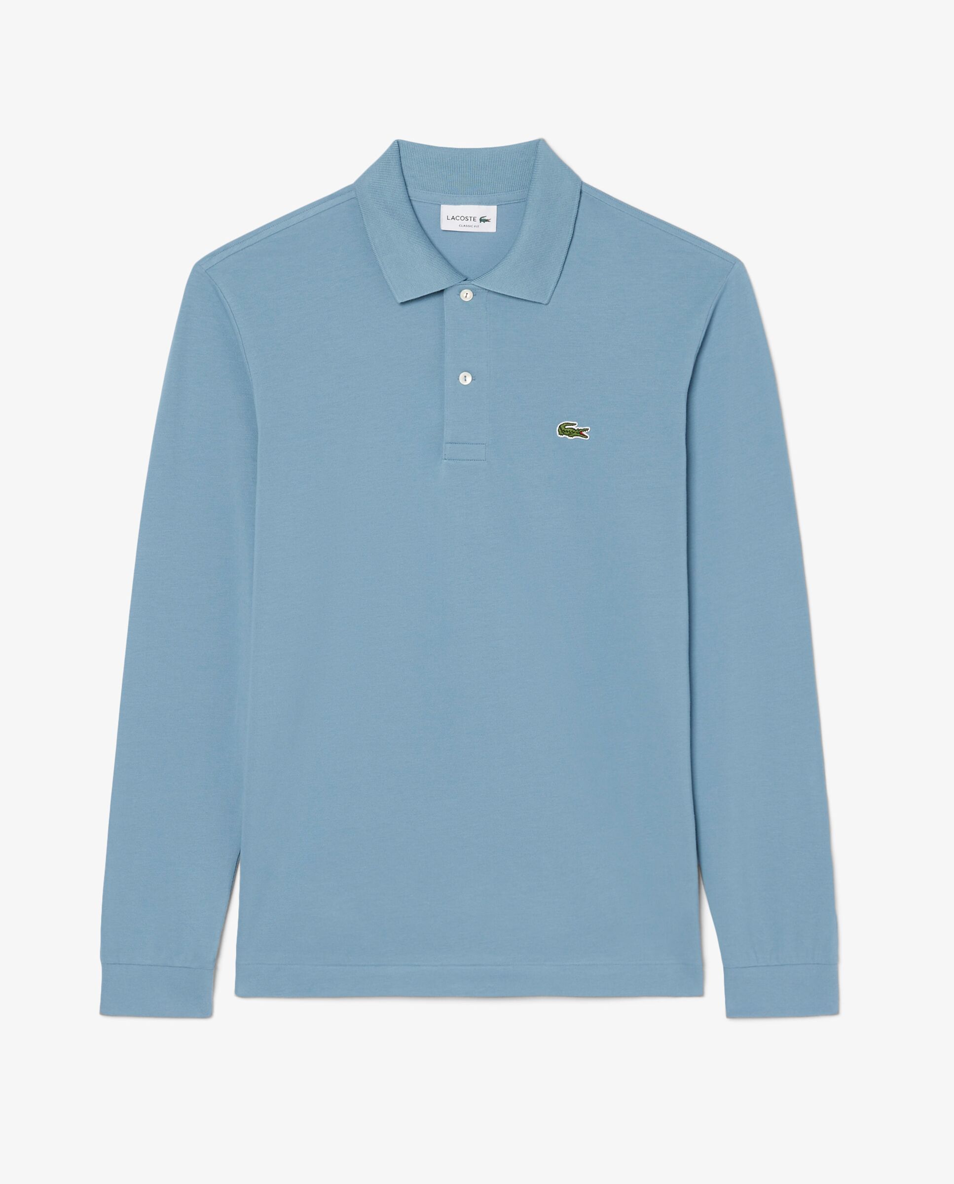 Polo de hombre de manga larga light de corte clásico en verde - Lacoste - Azul anticuario Azul anticuario-6