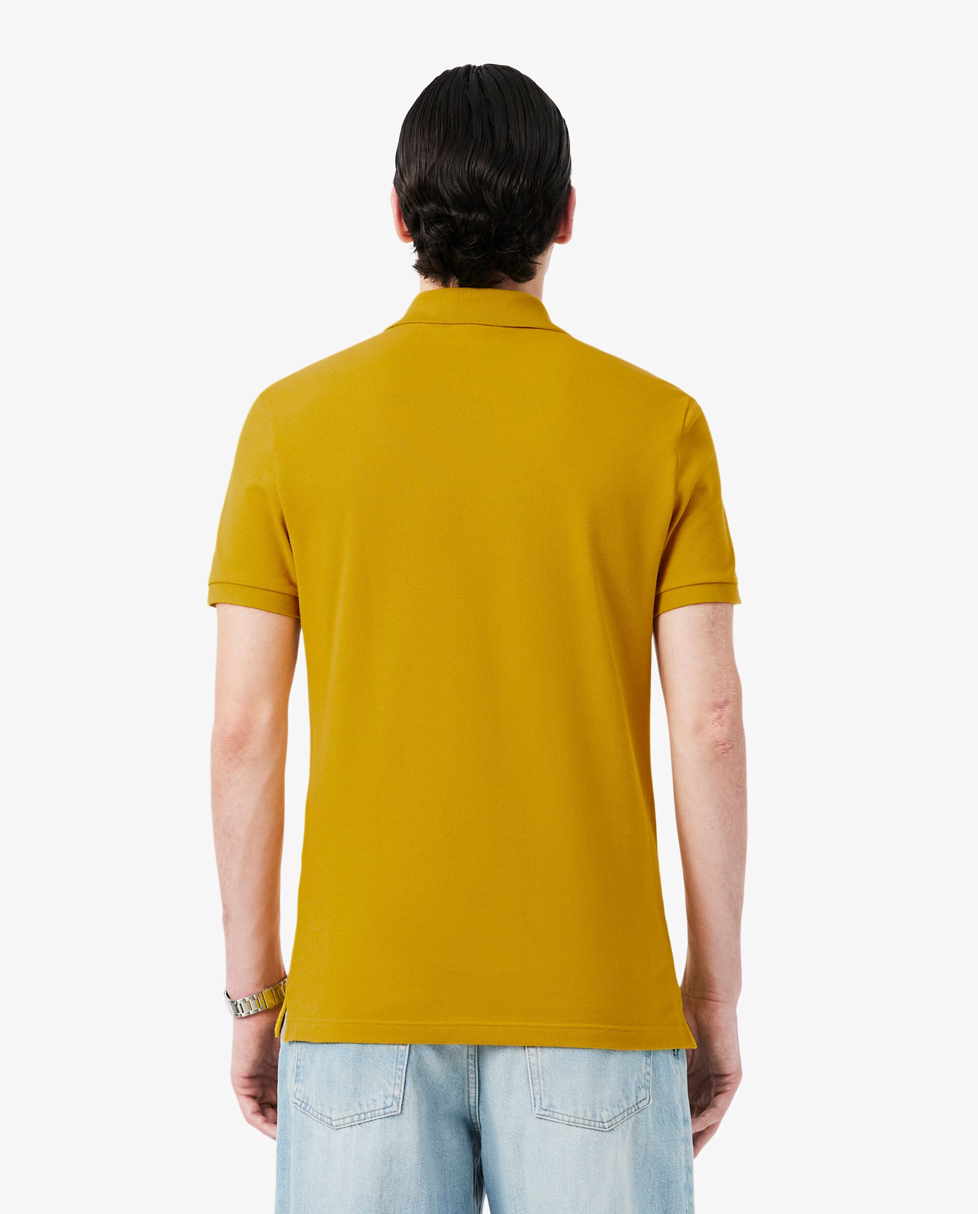 Polo de hombre de piqué de corte ajustado de manga corta - Amarillo Amarillo-2