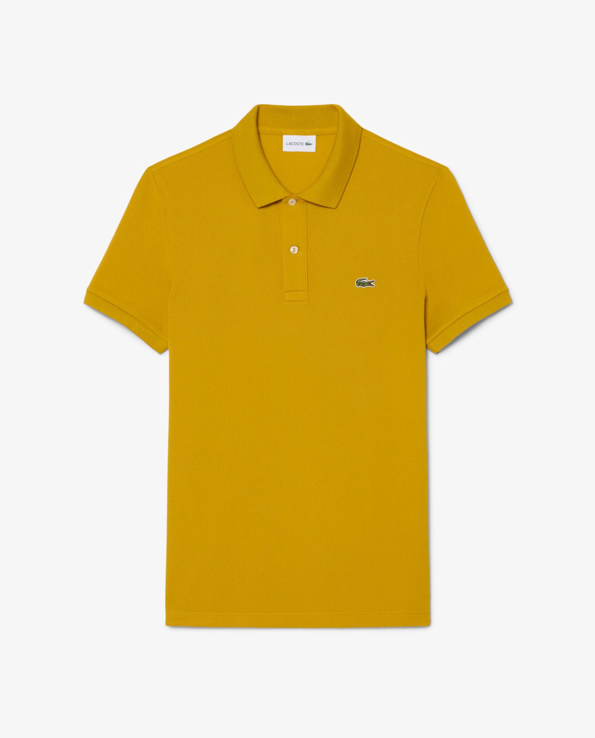 Polo de hombre de piqué de corte ajustado de manga corta - Amarillo Amarillo-5