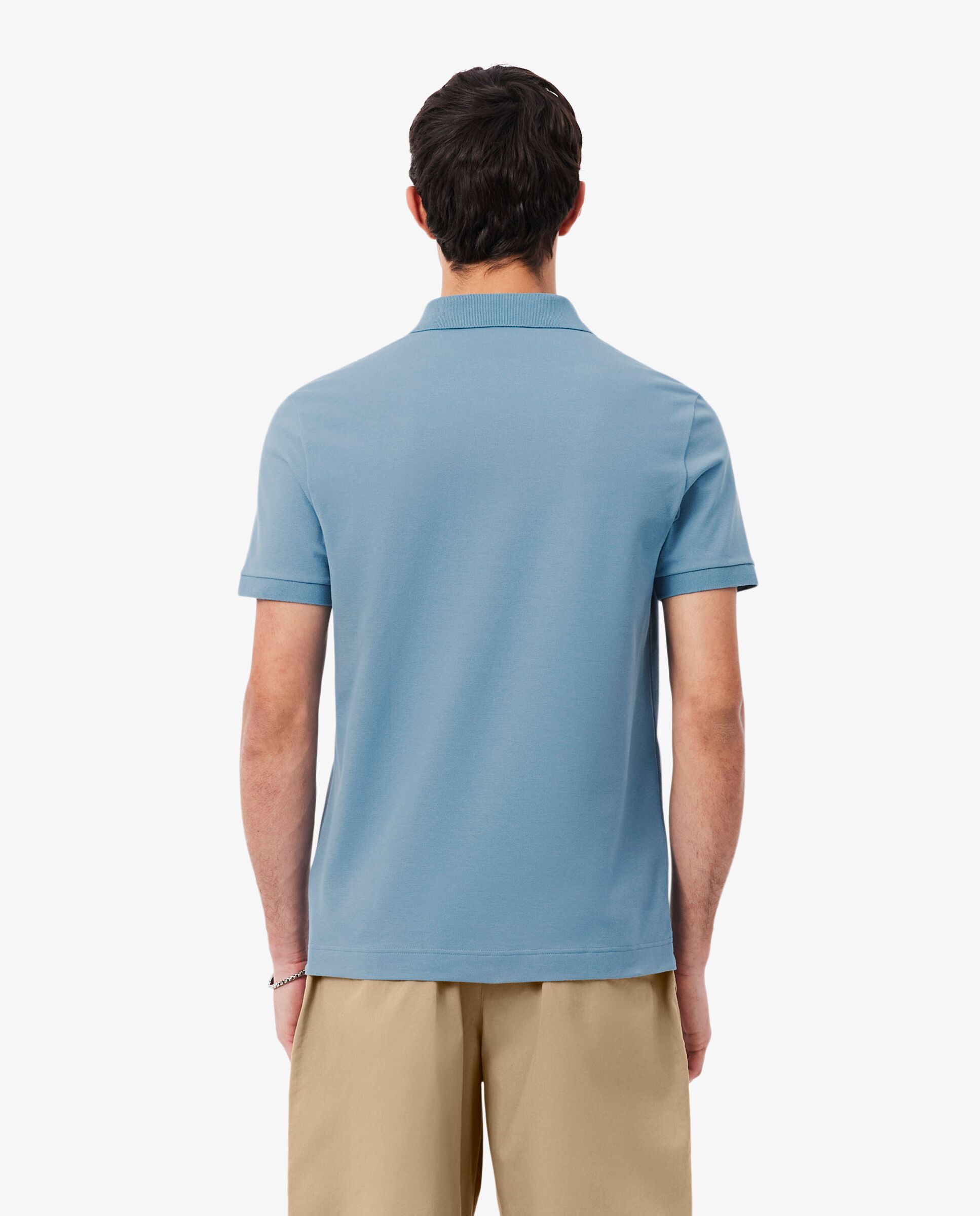Polo de hombre de corte regular Paris de piqué elástico de manga corta - Lacoste - Zafiro Zafiro-2