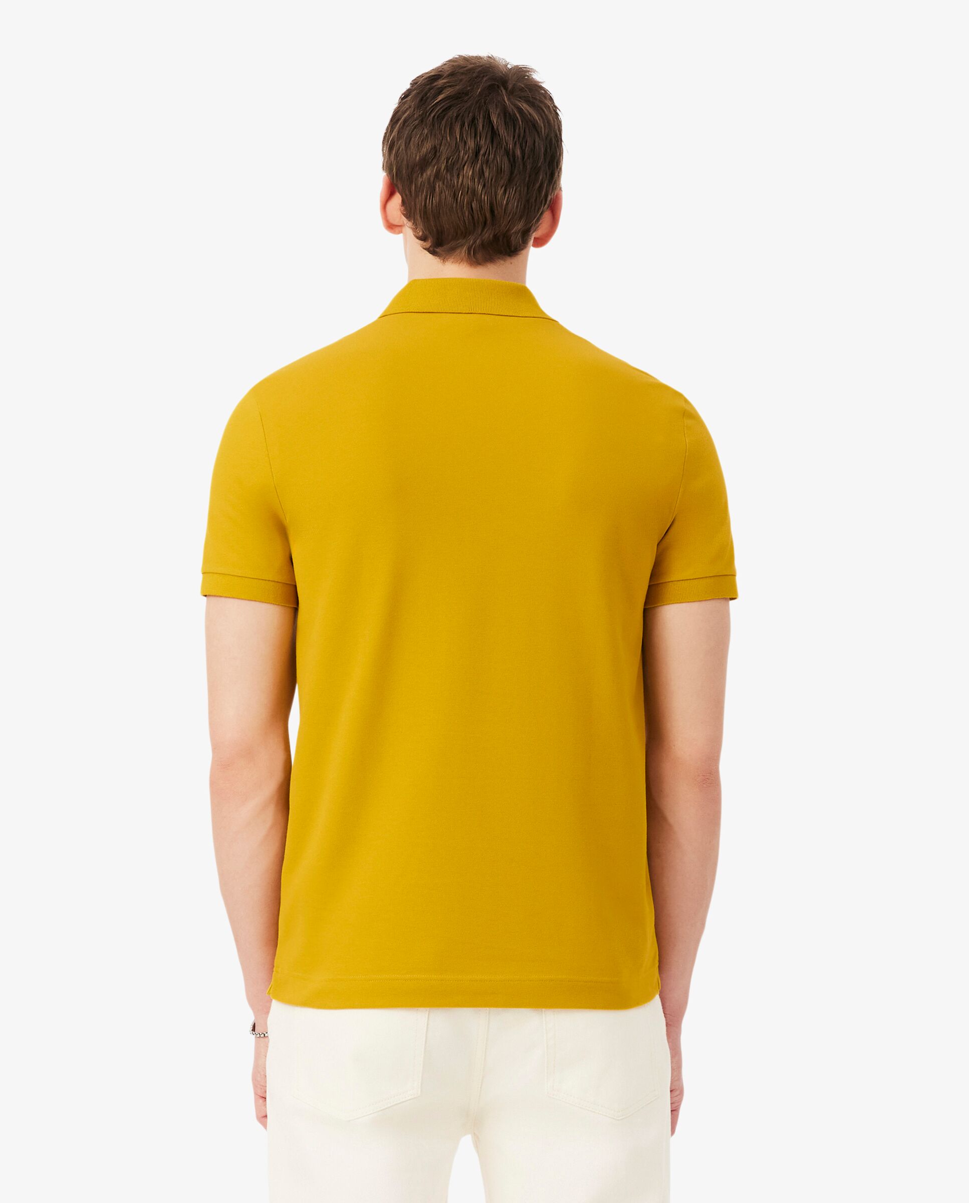 Polo de hombre de corte regular paris de piqué elástico de manga corta - Lacoste - Amarillo Amarillo-2
