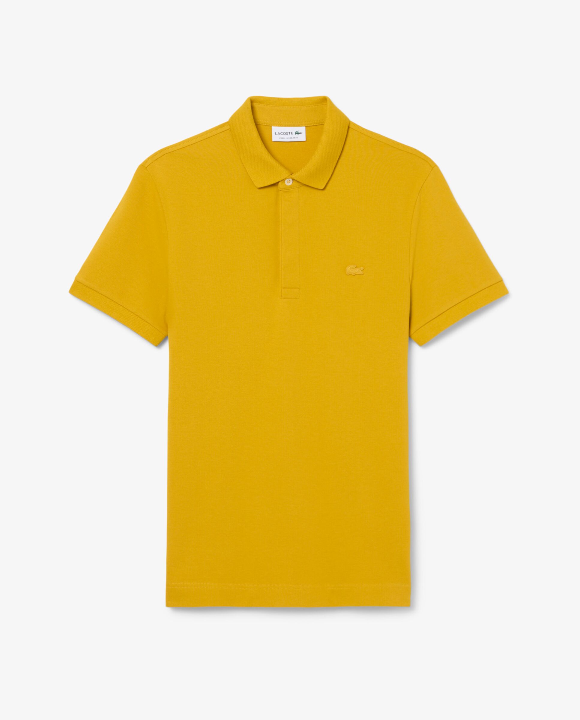 Polo de hombre de corte regular paris de piqué elástico de manga corta - Lacoste - Amarillo Amarillo-6