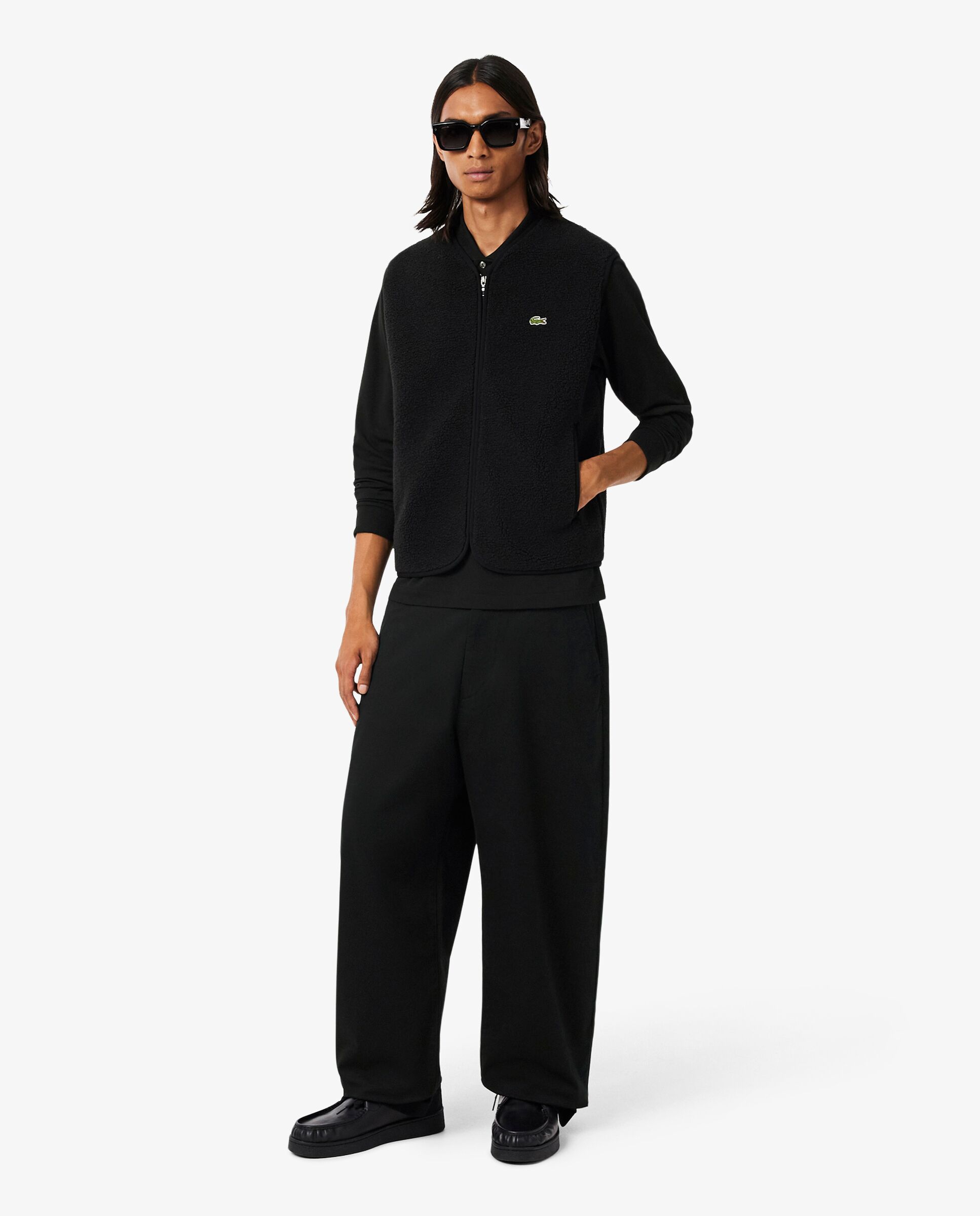 Polo de hombre de manga larga light de corte clásico en verde - Lacoste - Negro Negro-4