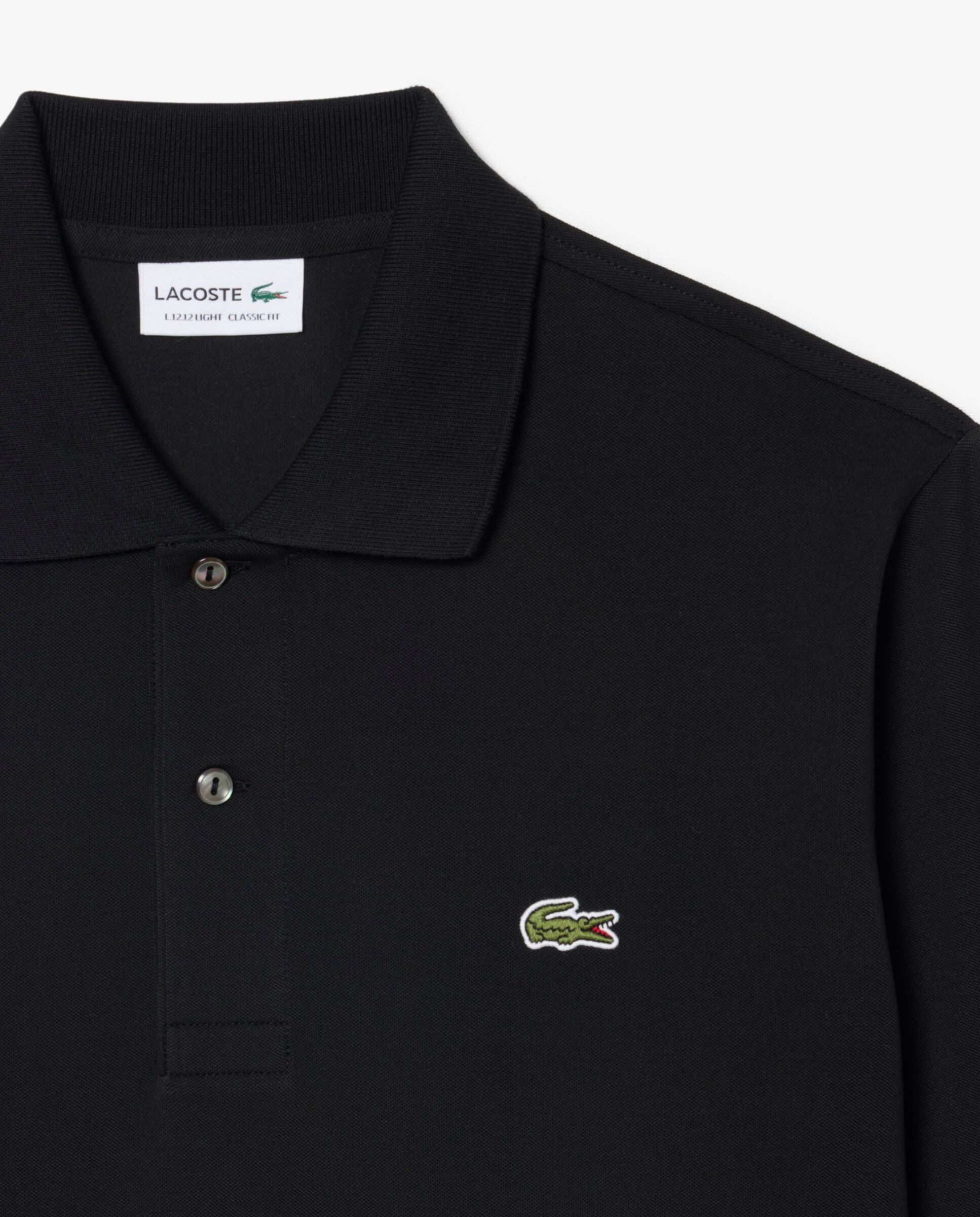 Polo de hombre de manga larga light de corte clásico en verde - Lacoste - Negro Negro-5