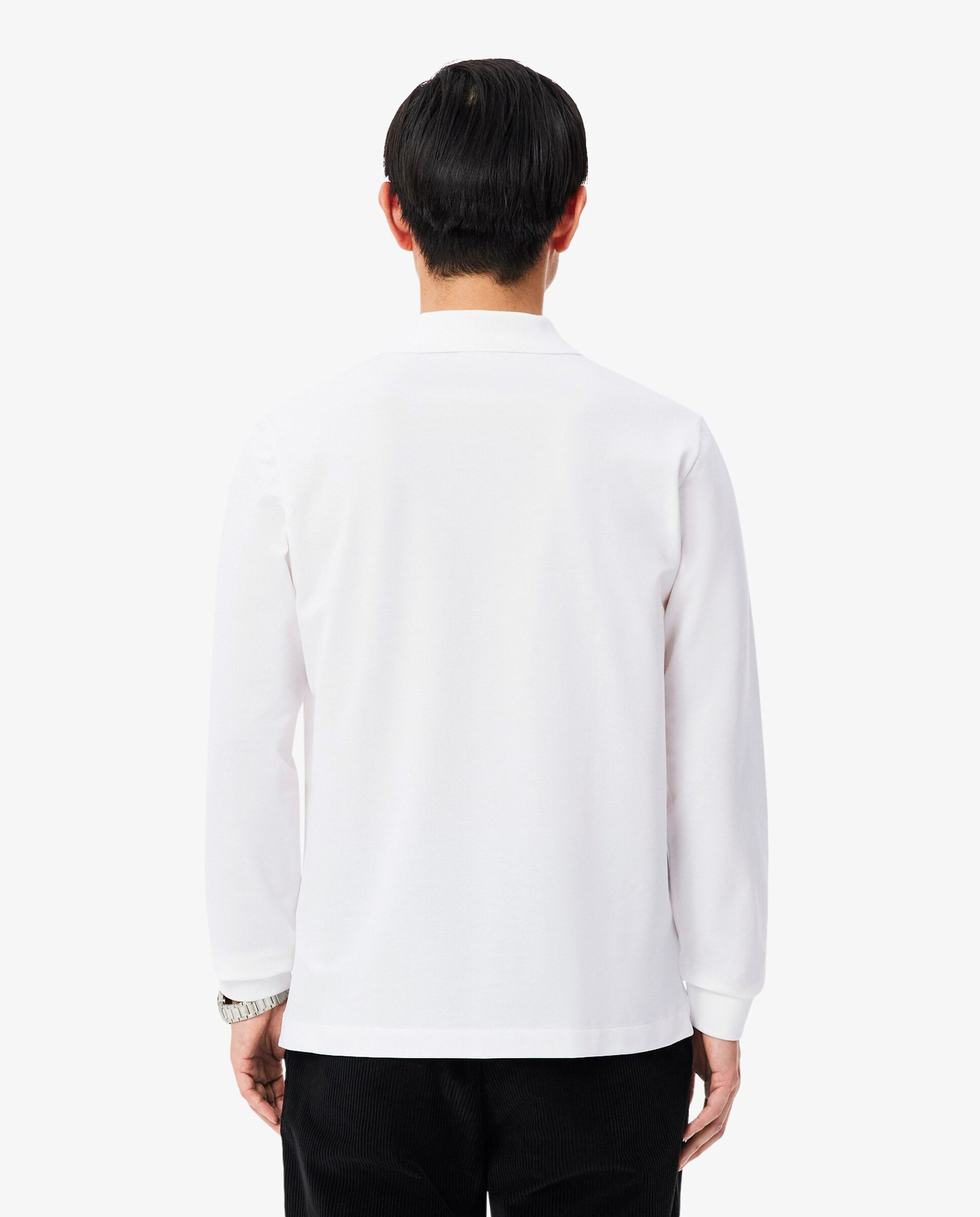Polo de hombre de manga larga light de corte clásico en verde - Lacoste - Blanco Blanco-2