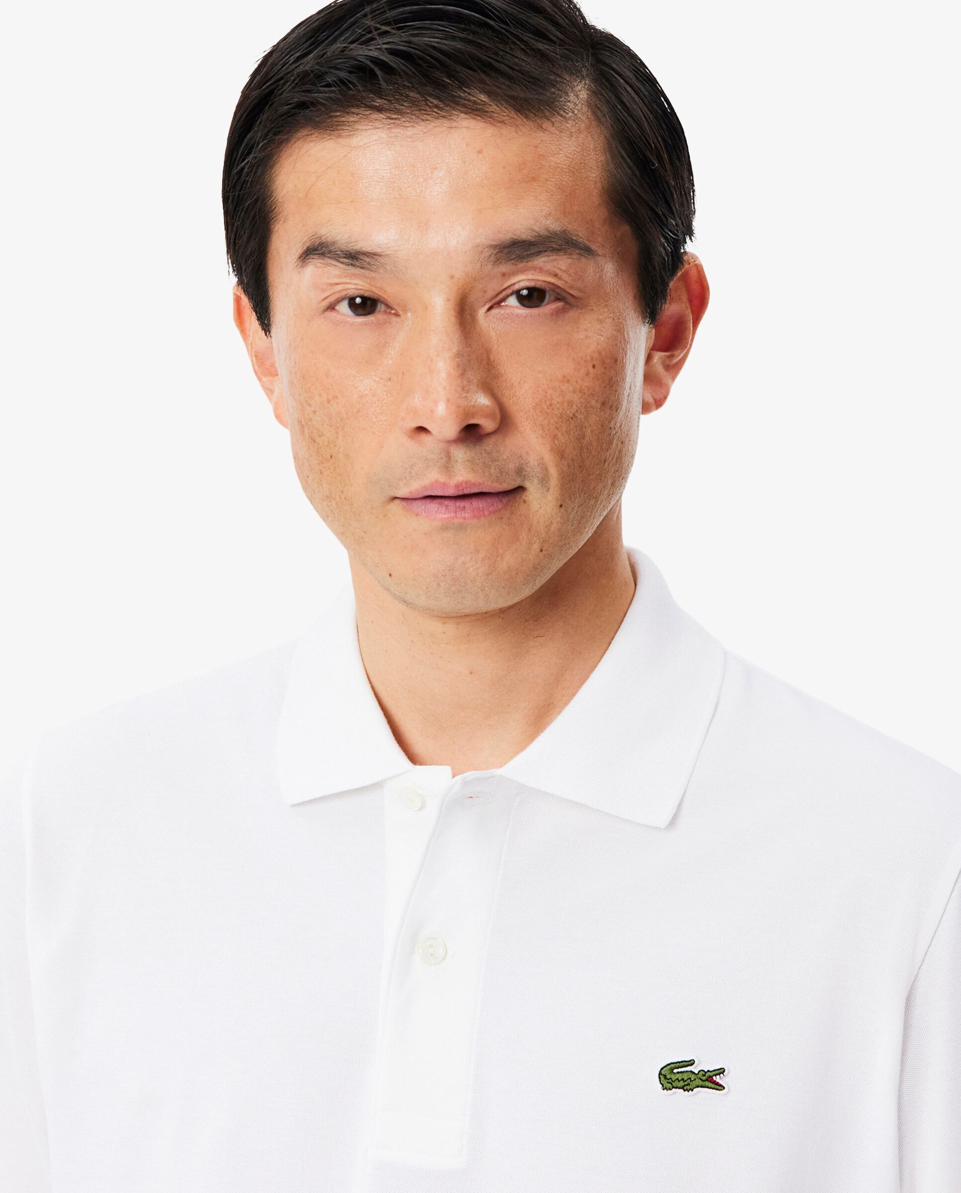 Polo de hombre de manga larga light de corte clásico en verde - Lacoste - Blanco Blanco-3