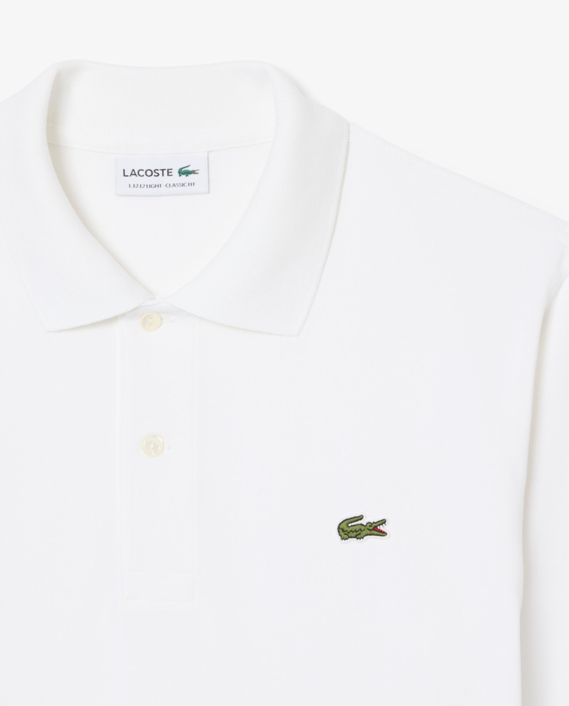 Polo de hombre de manga larga light de corte clásico en verde - Lacoste - Blanco Blanco-5