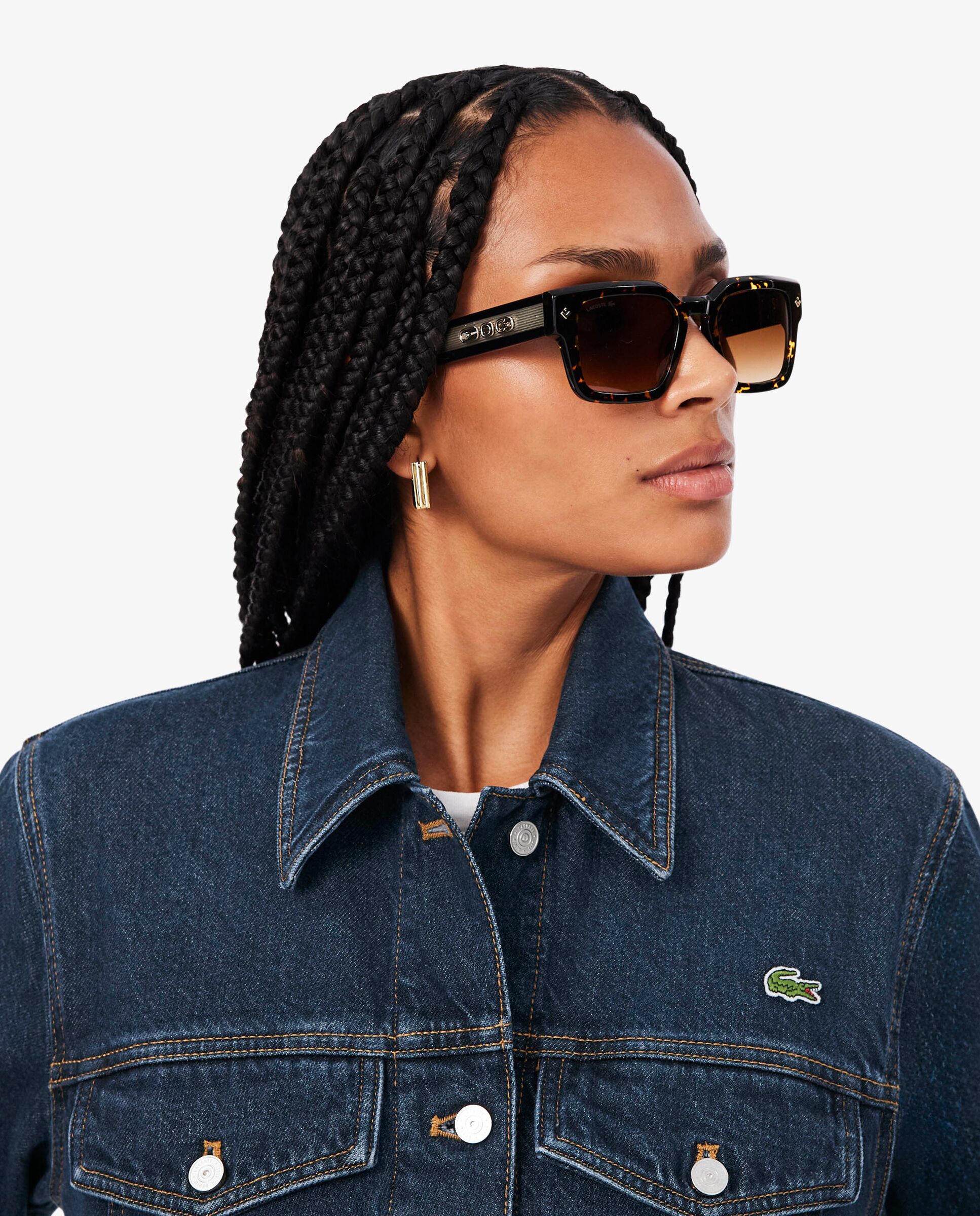 Cazadora de mujer vaquera de algodón - Lacoste - Azul Azul-3