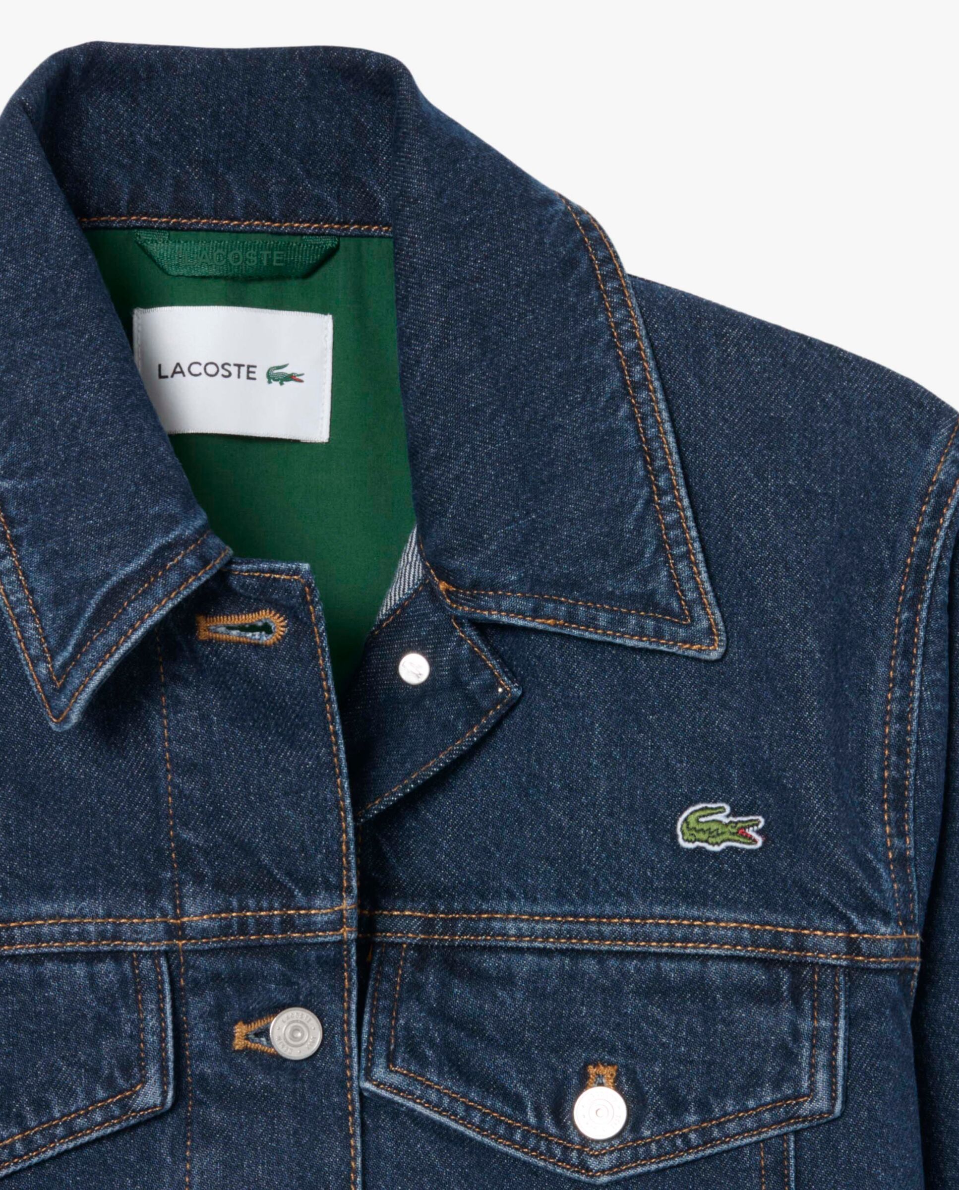 Cazadora de mujer vaquera de algodón - Lacoste - Azul Azul-5