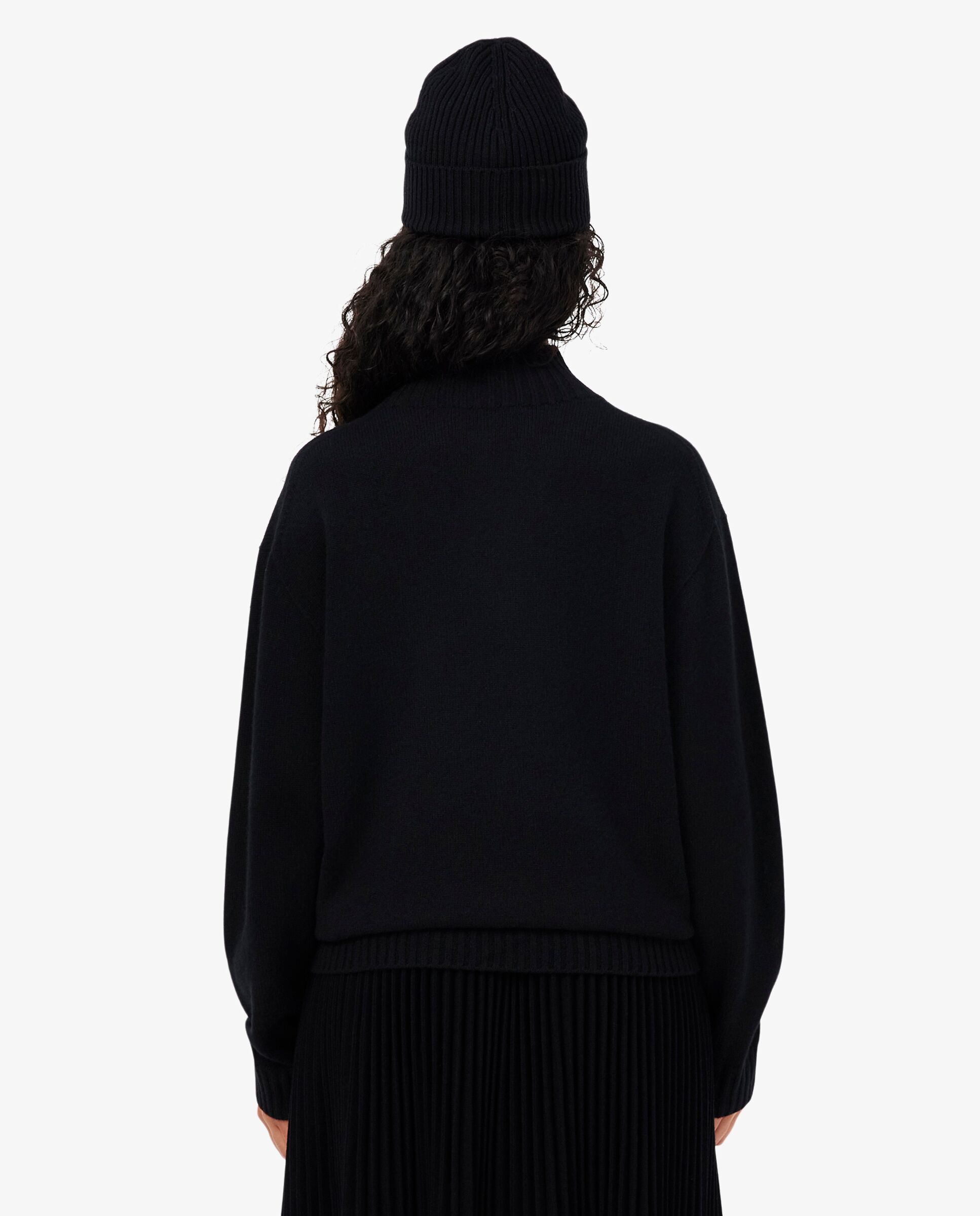 De cuello alto de cachemir de punto 3d en - Lacoste - Negro Negro-2