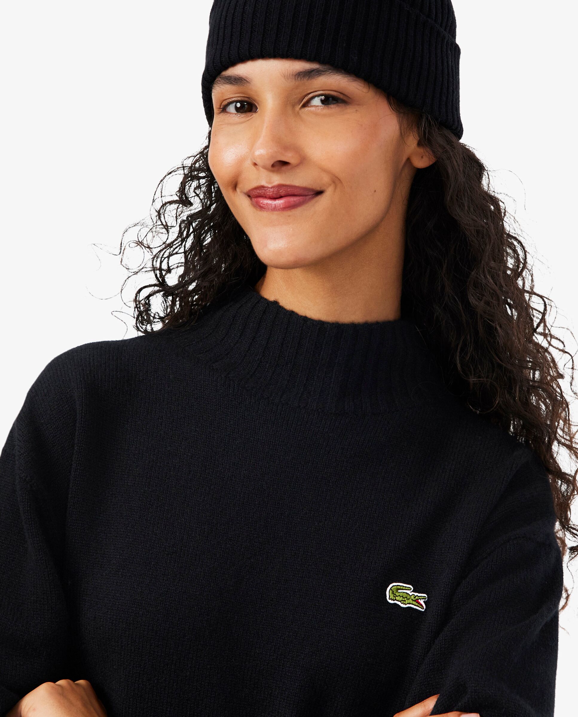 De cuello alto de cachemir de punto 3d en - Lacoste - Negro Negro-3