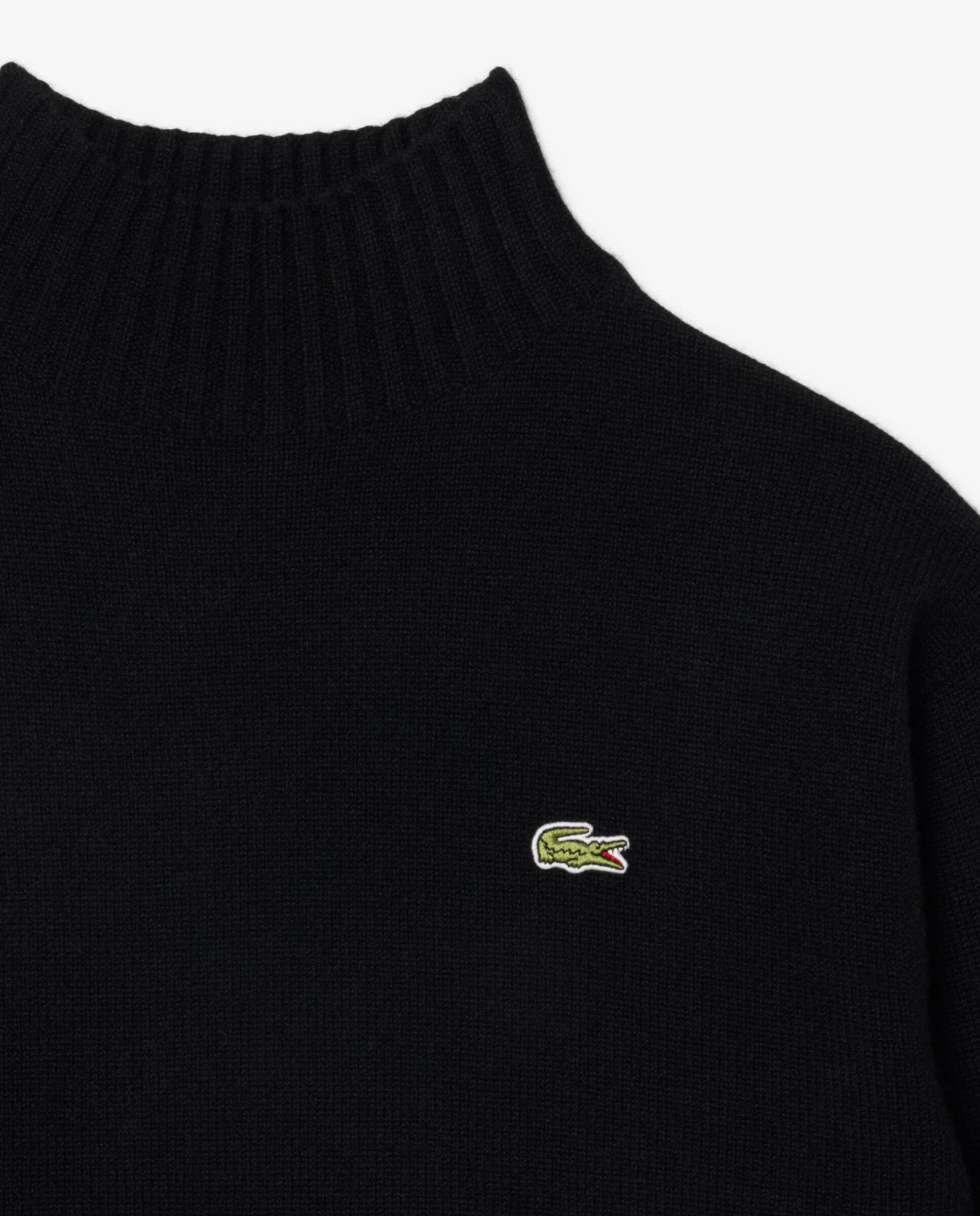 De cuello alto de cachemir de punto 3d en - Lacoste - Negro Negro-5
