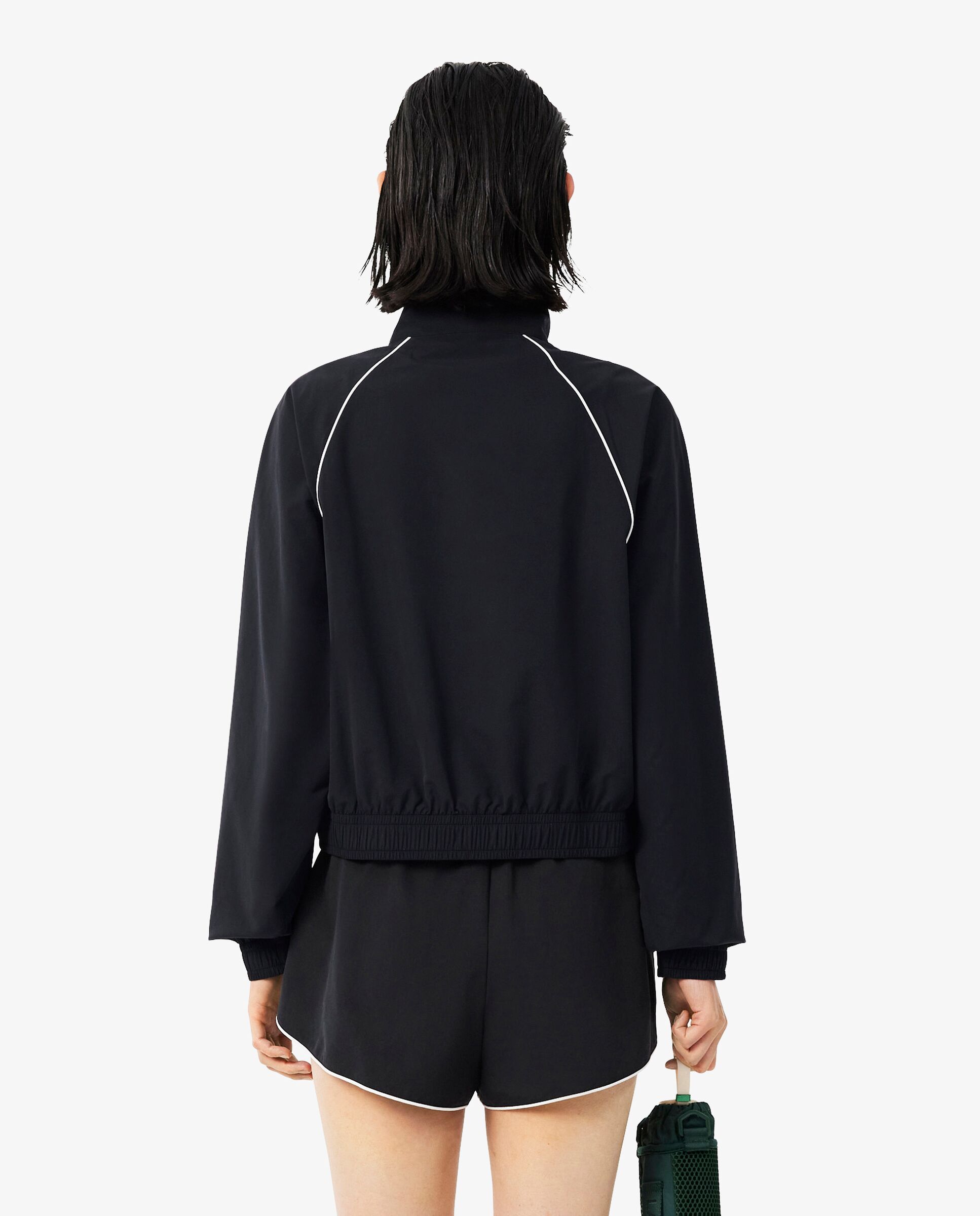 Chaqueta de mujer deportiva hidrófuga con ribete en contraste en de manga larga - Lacoste - Blanco Blanco-2