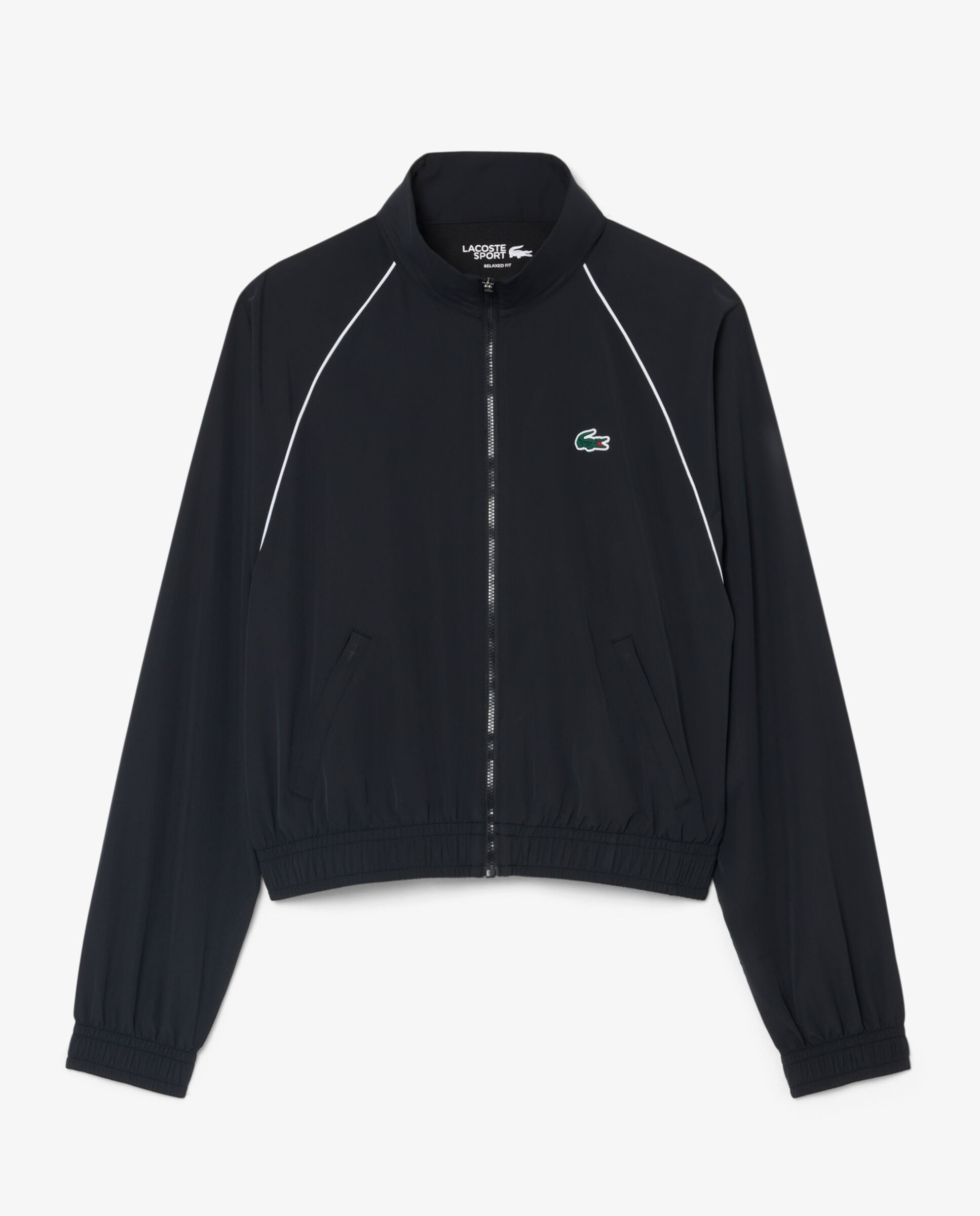 Chaqueta de mujer deportiva hidrófuga con ribete en contraste en de manga larga - Lacoste - Blanco Blanco-6