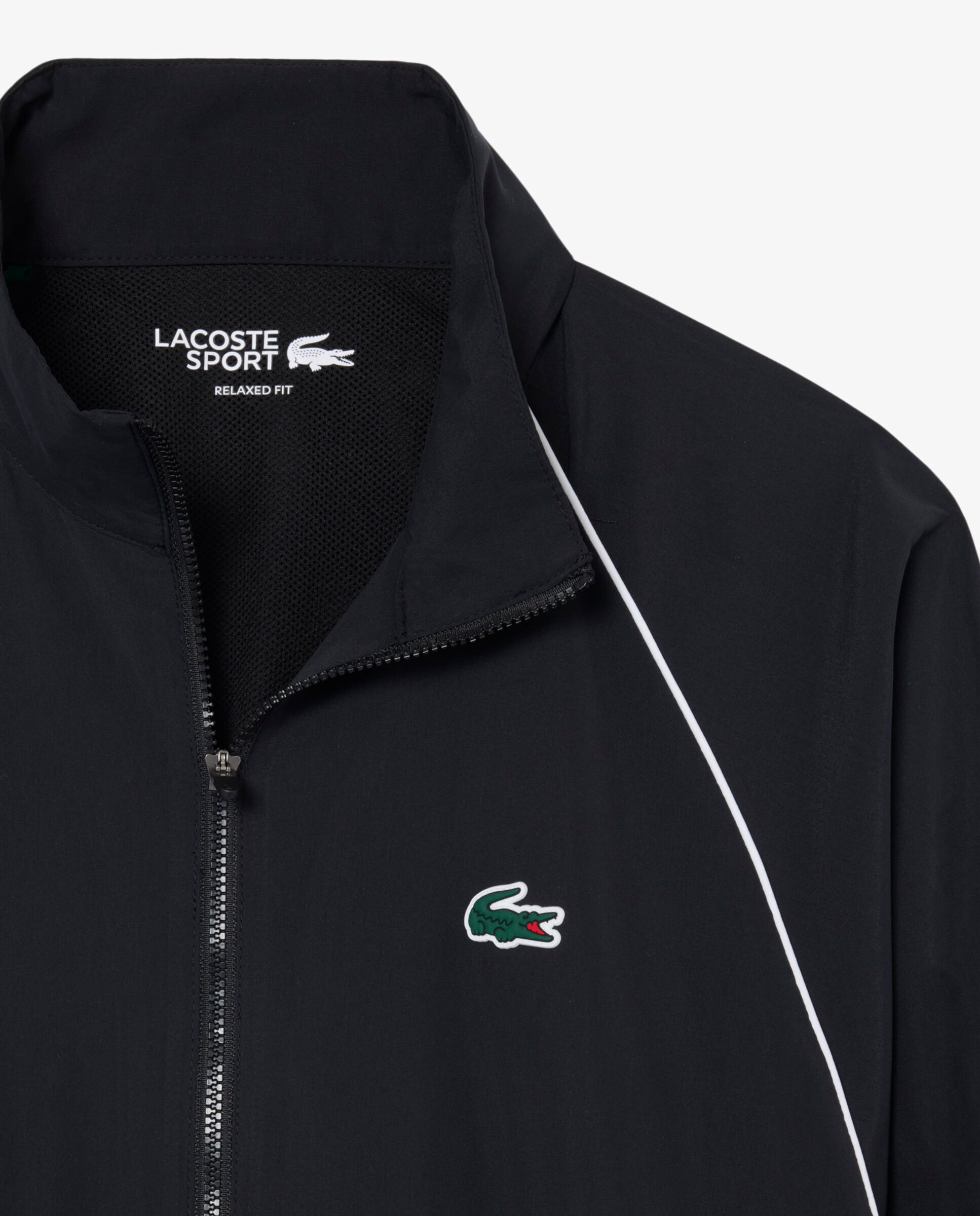 Chaqueta de mujer deportiva hidrófuga con ribete en contraste en de manga larga - Lacoste - Blanco Blanco-5