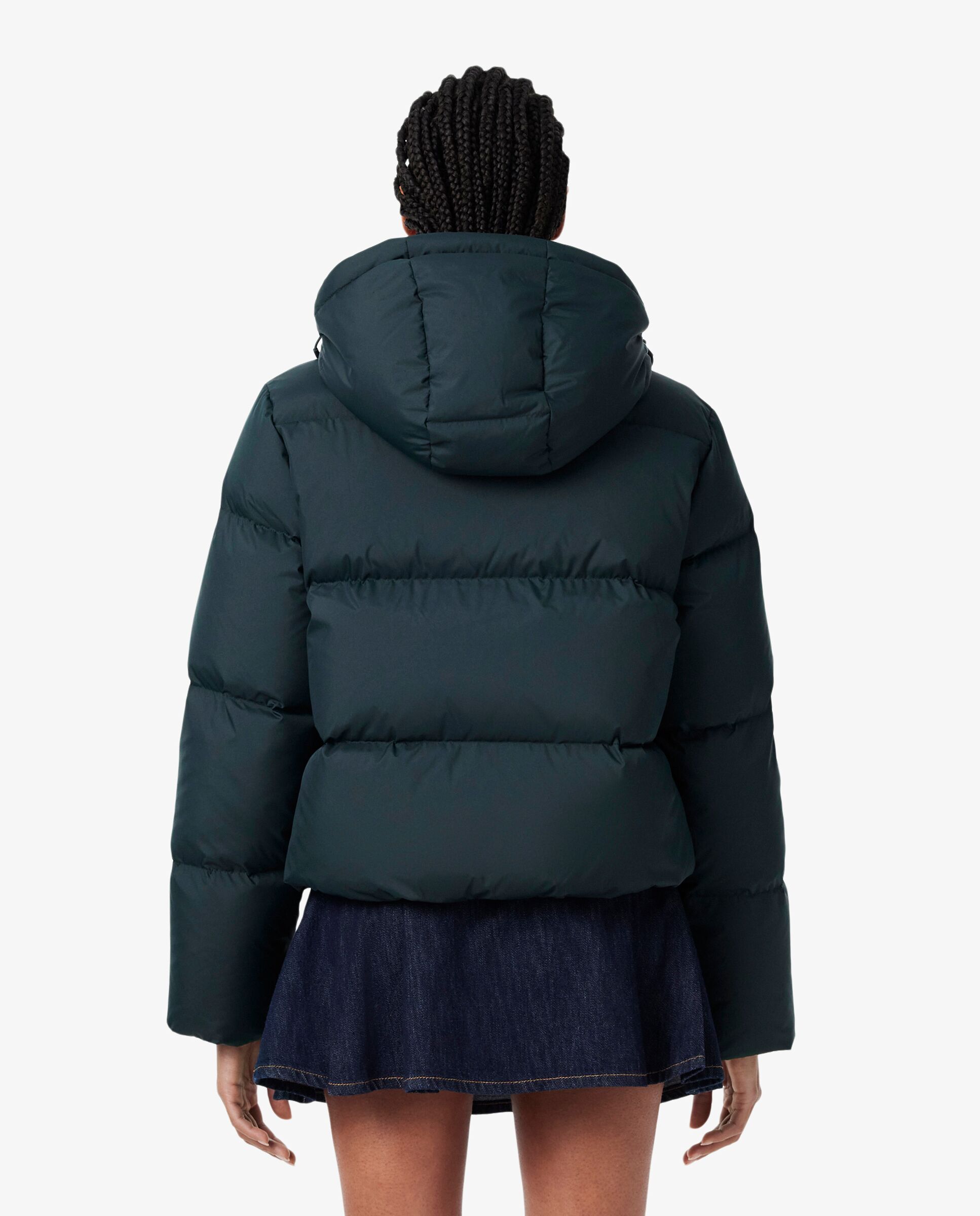 Chaqueta de mujer acolchada con capucha hidrófuga en verde - Lacoste - Verde oscuro Verde oscuro-2