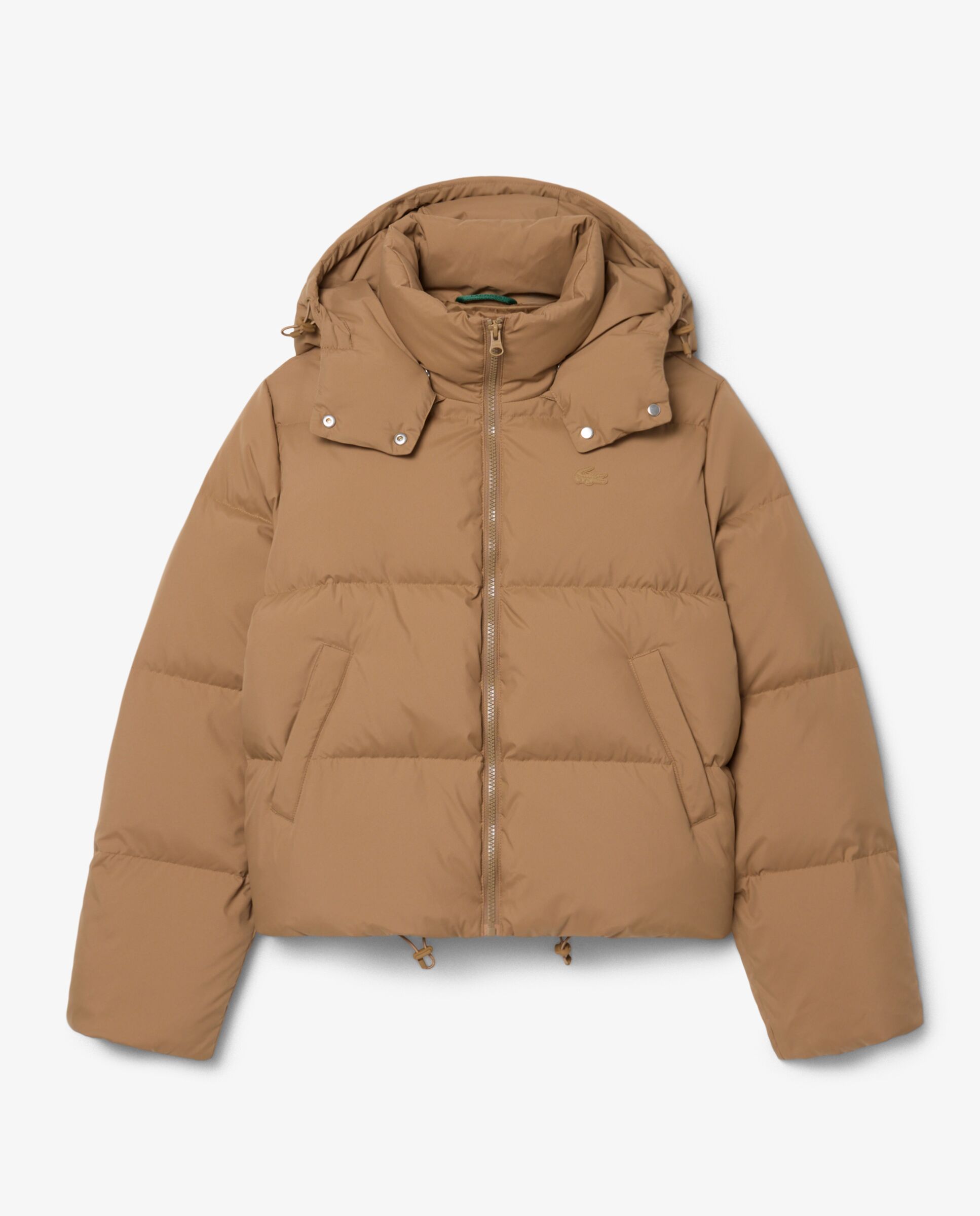 Chaqueta de mujer acolchada con capucha hidrófuga en verde - Lacoste - Marrón Marrón-6