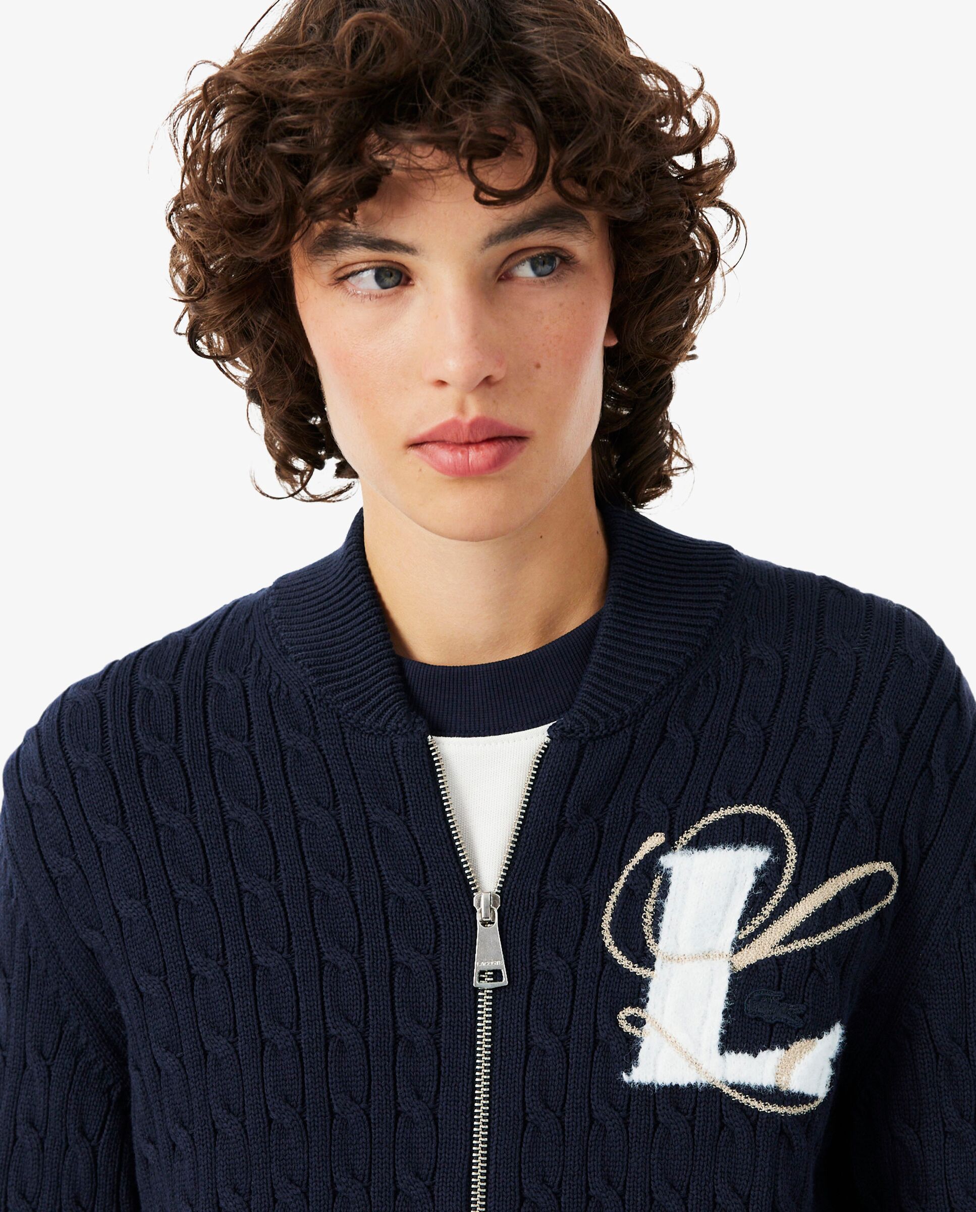 En azul de manga larga - Lacoste - Azul marino Azul marino-3